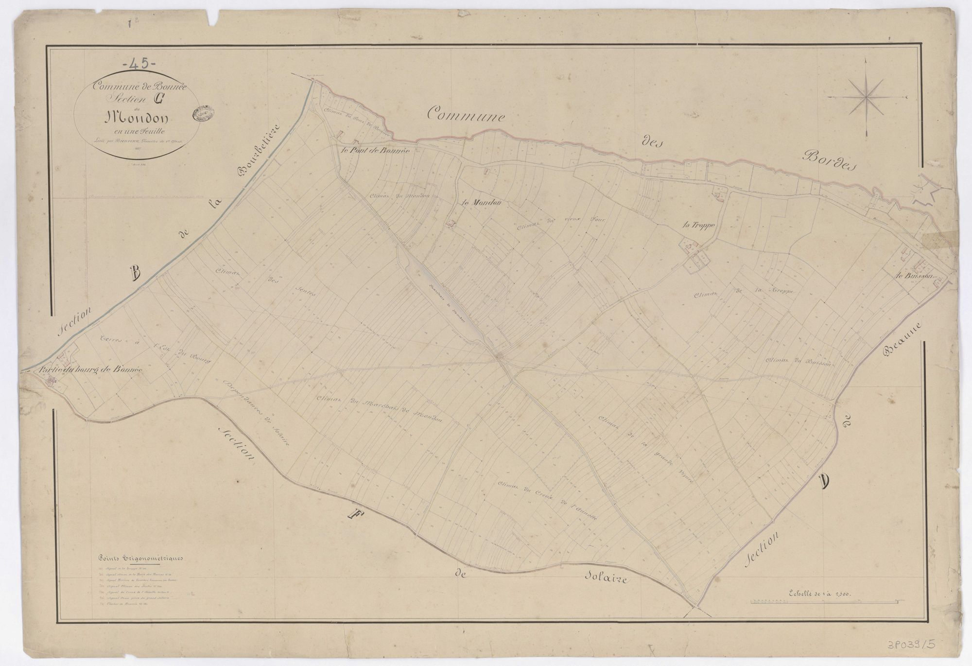 Bonnée - Sections