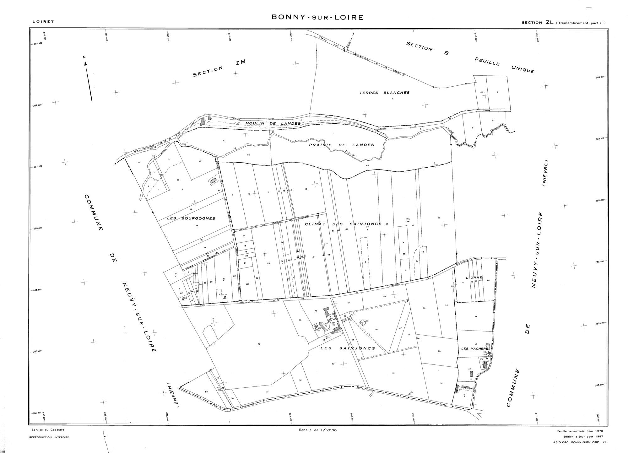 Bonny-sur-Loire - Sections