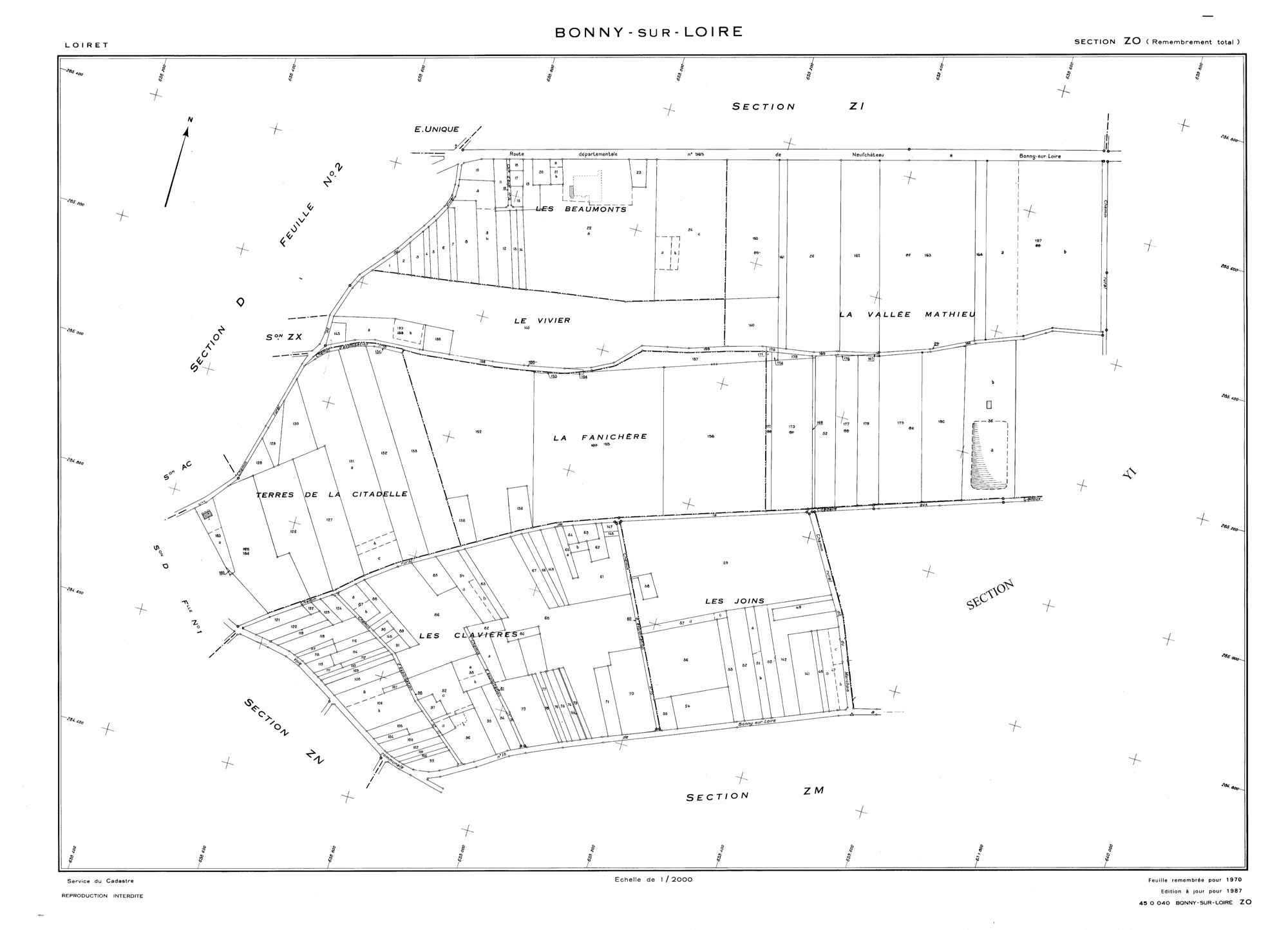 Bonny-sur-Loire - Sections