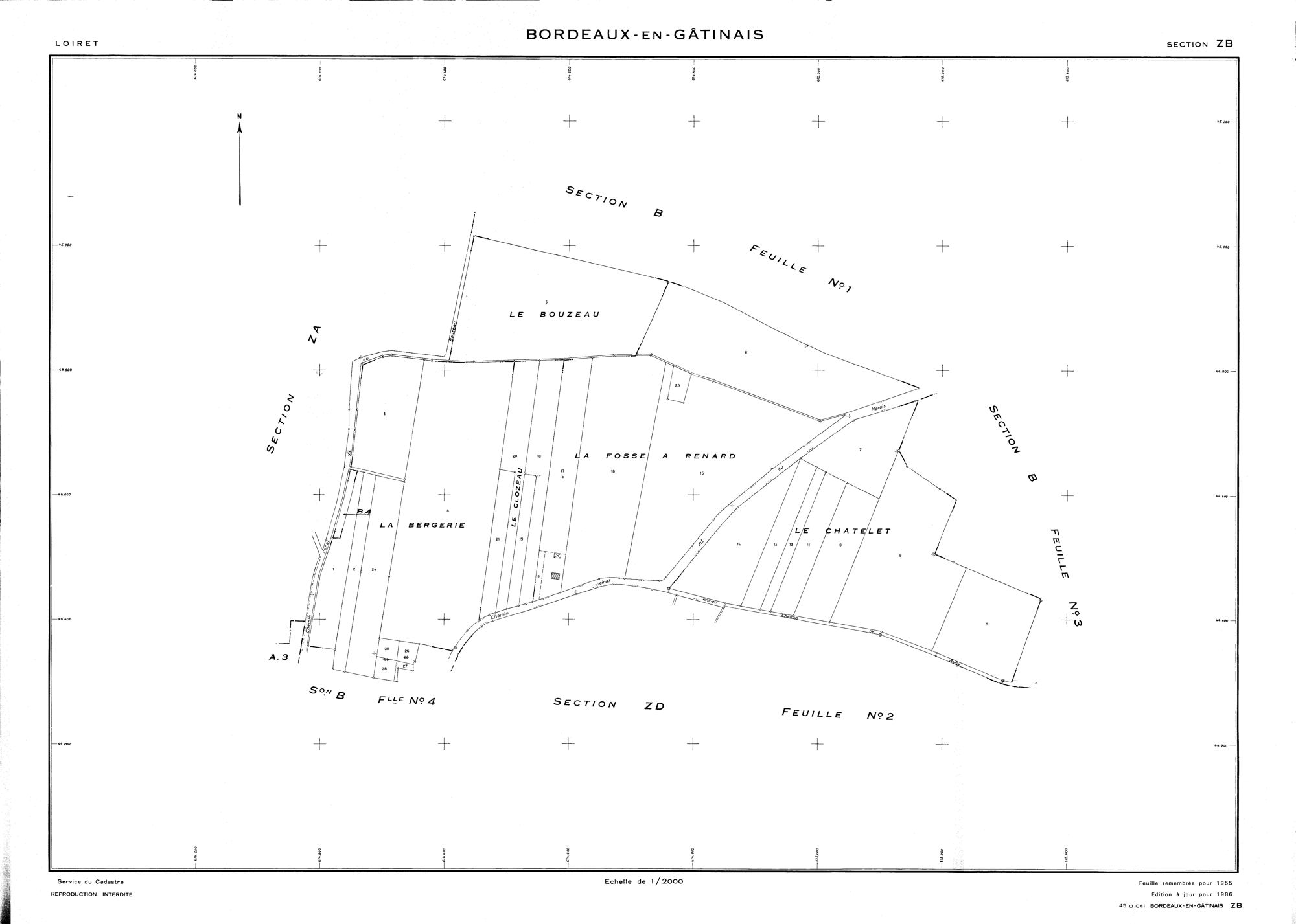 Bordeaux-en-Gâtinais - Sections