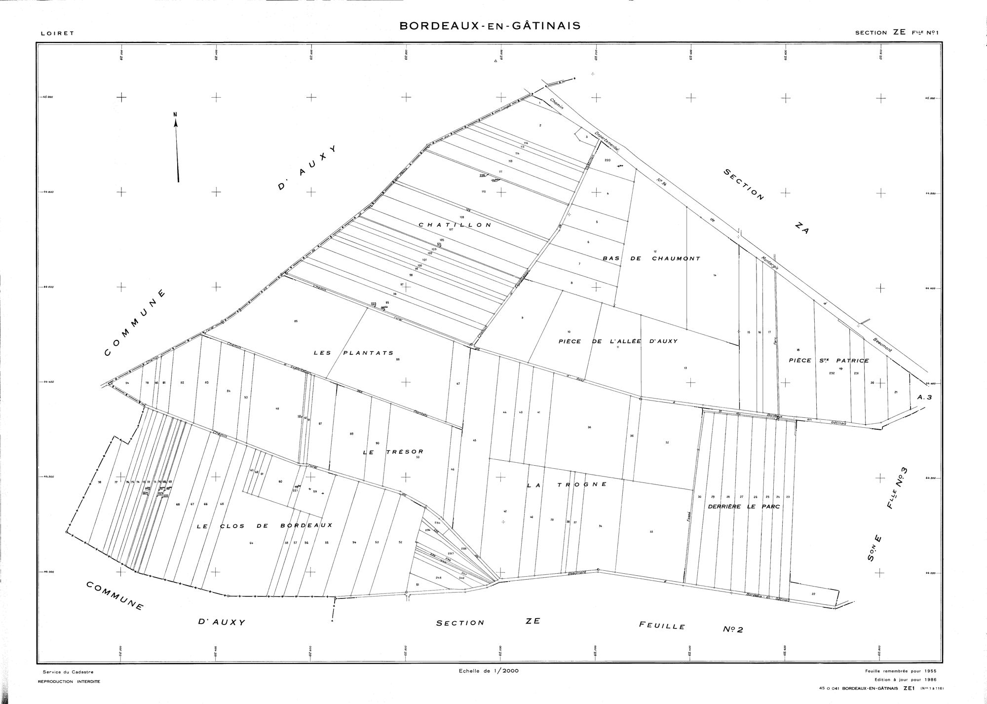 Bordeaux-en-Gâtinais - Sections