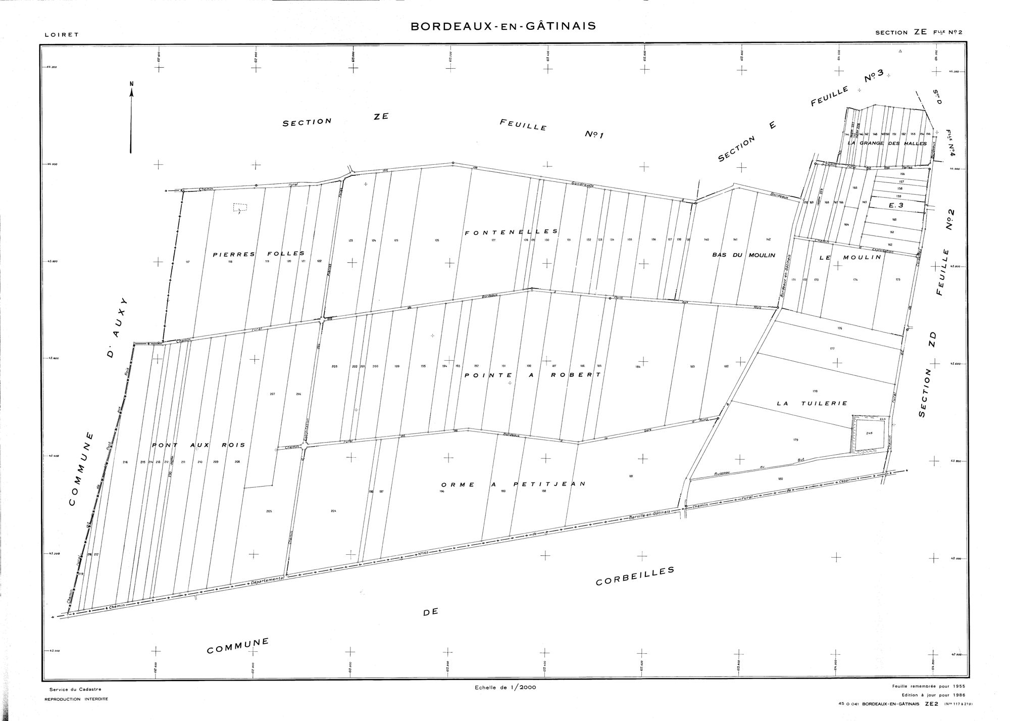 Bordeaux-en-Gâtinais - Sections