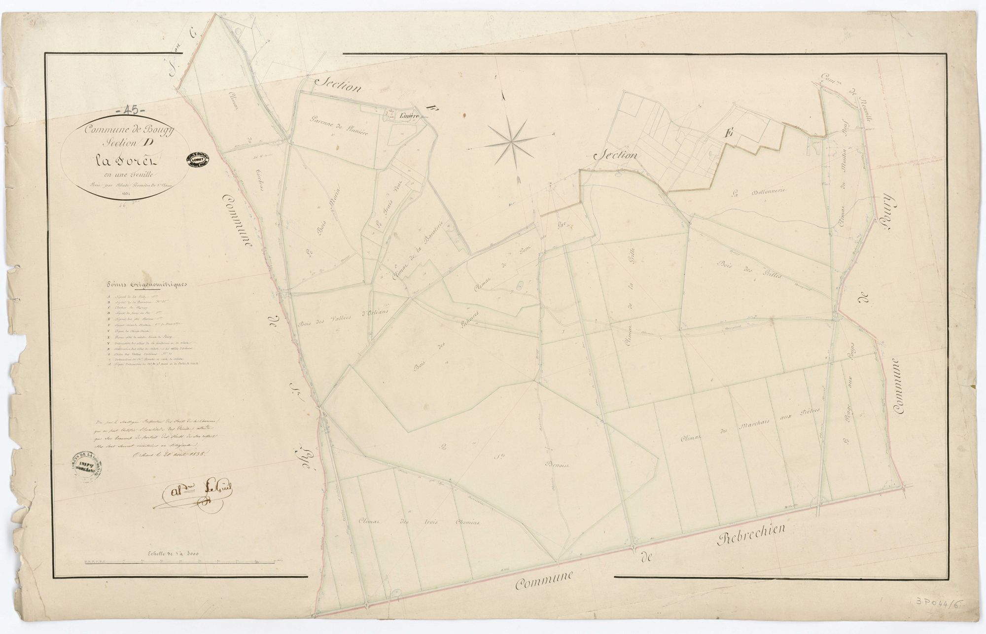 Bougy-lez-Neuville - Sections