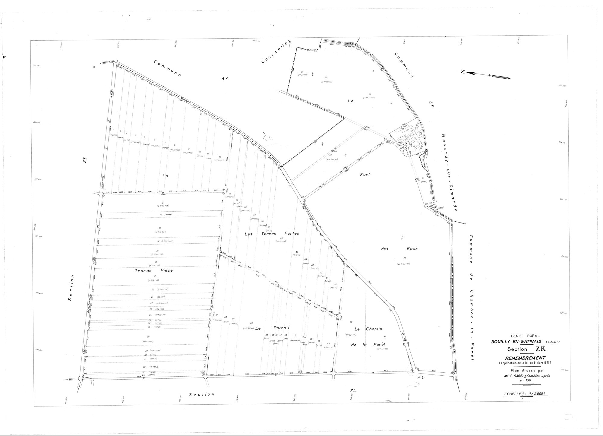 Bouilly-en-Gâtinais - Sections