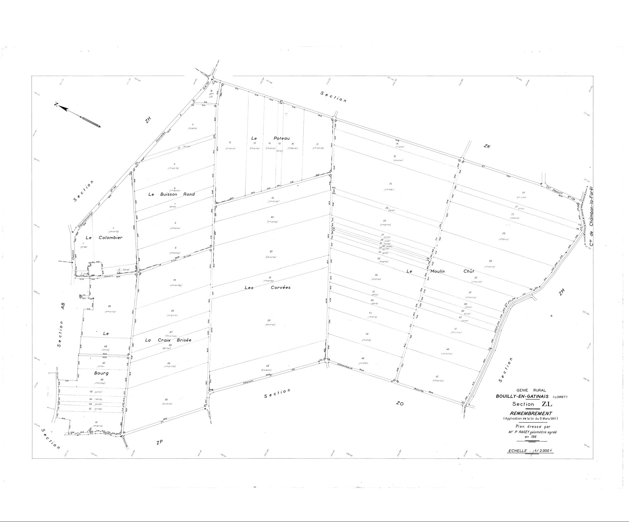 Bouilly-en-Gâtinais - Sections