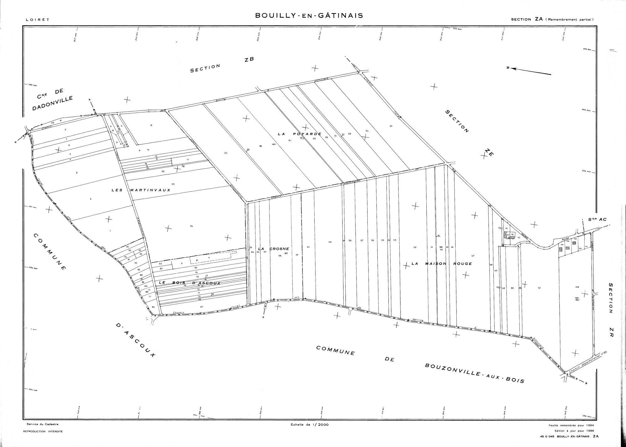 Bouilly-en-Gâtinais - Sections