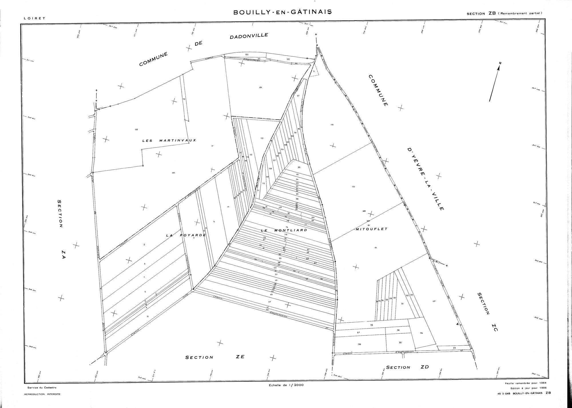 Bouilly-en-Gâtinais - Sections