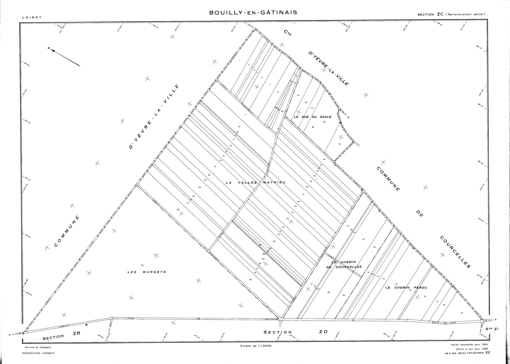 Bouilly-en-Gâtinais - Sections