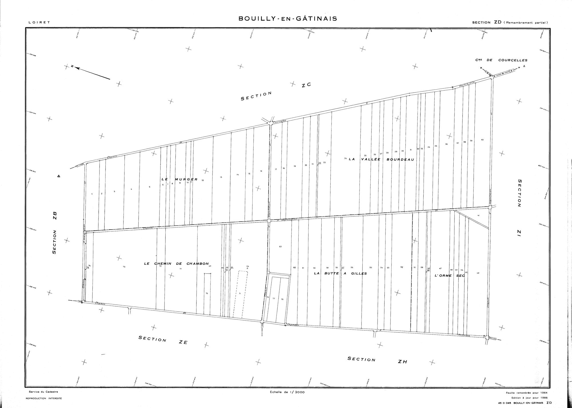Bouilly-en-Gâtinais - Sections