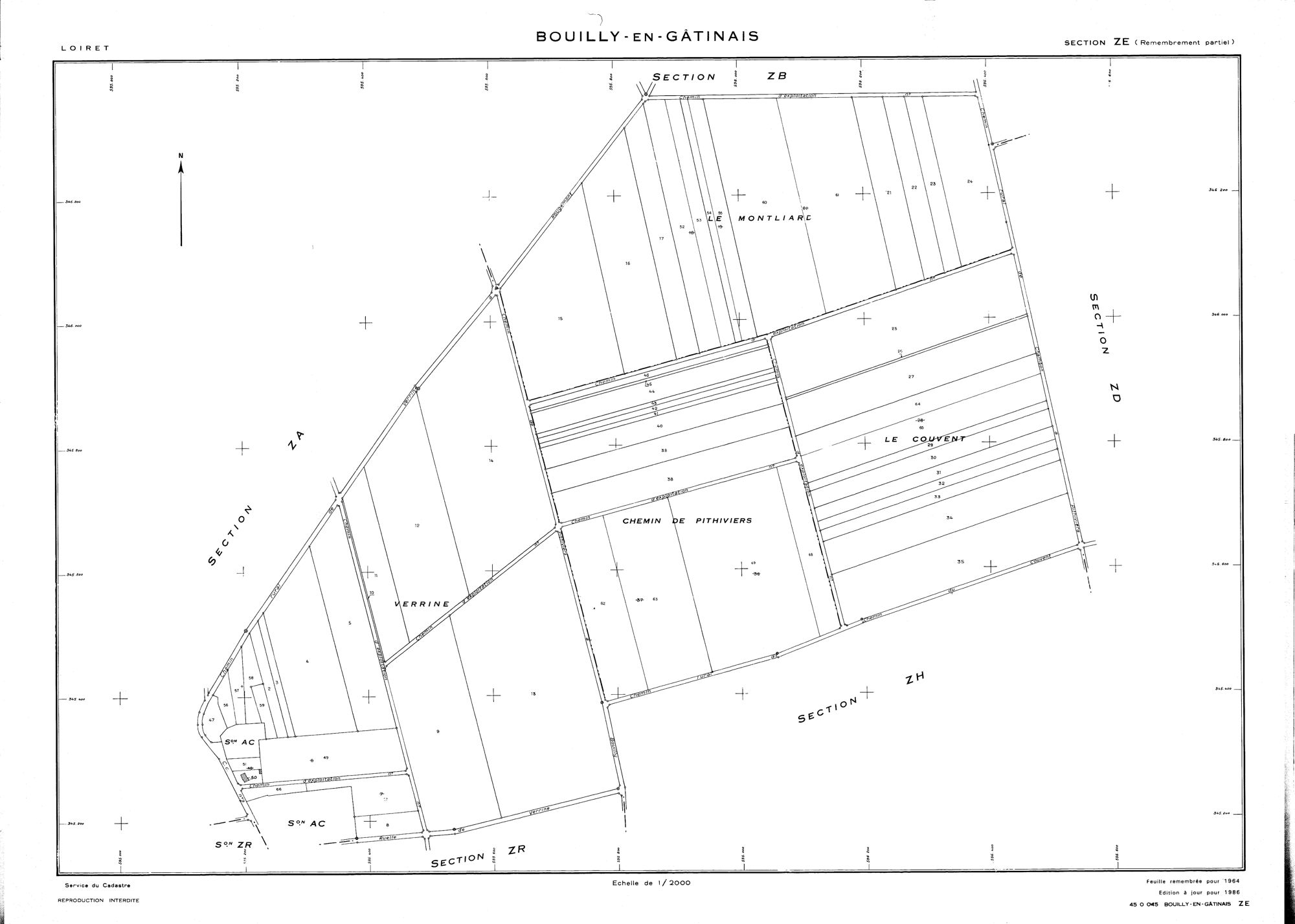 Bouilly-en-Gâtinais - Sections