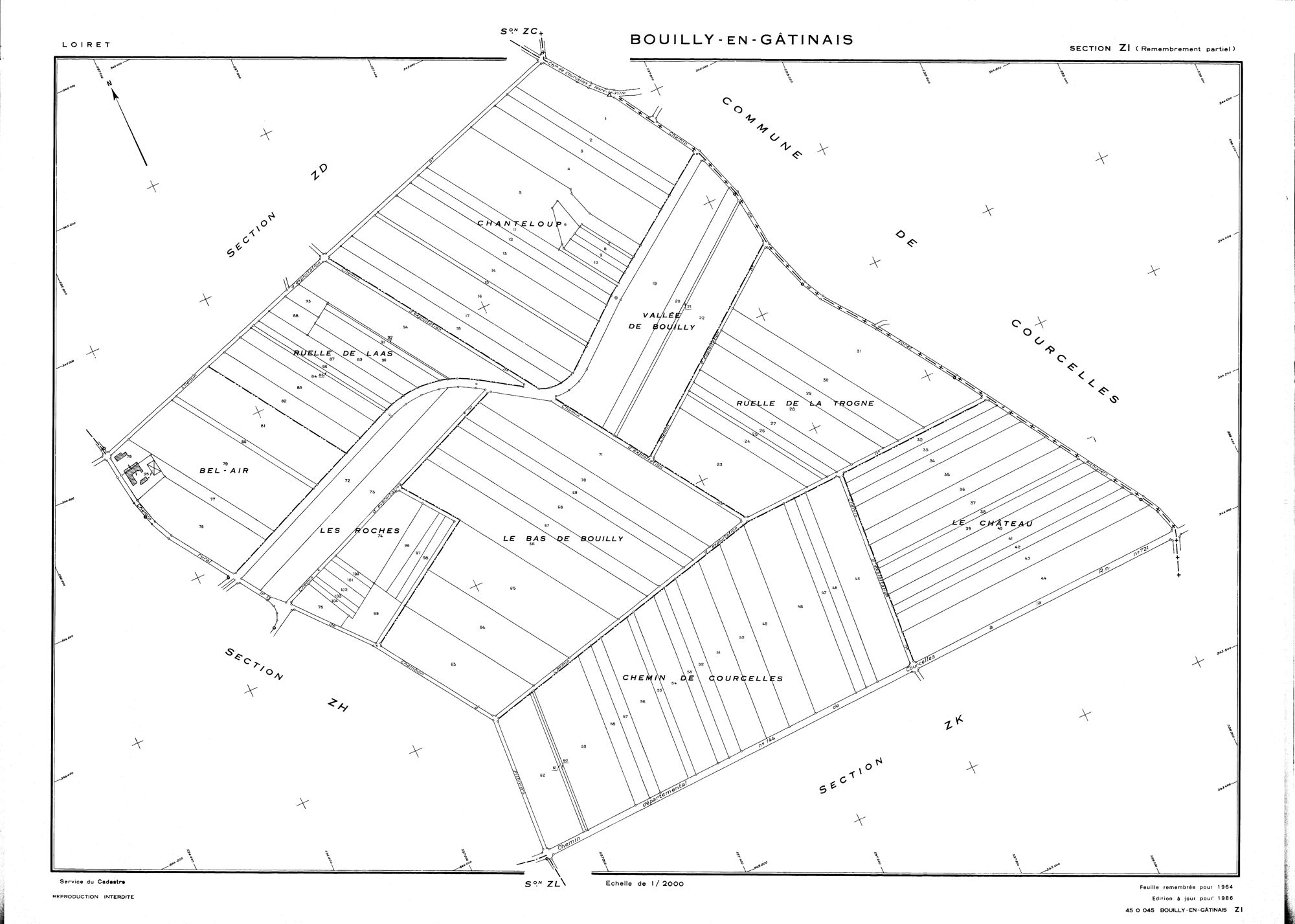 Bouilly-en-Gâtinais - Sections
