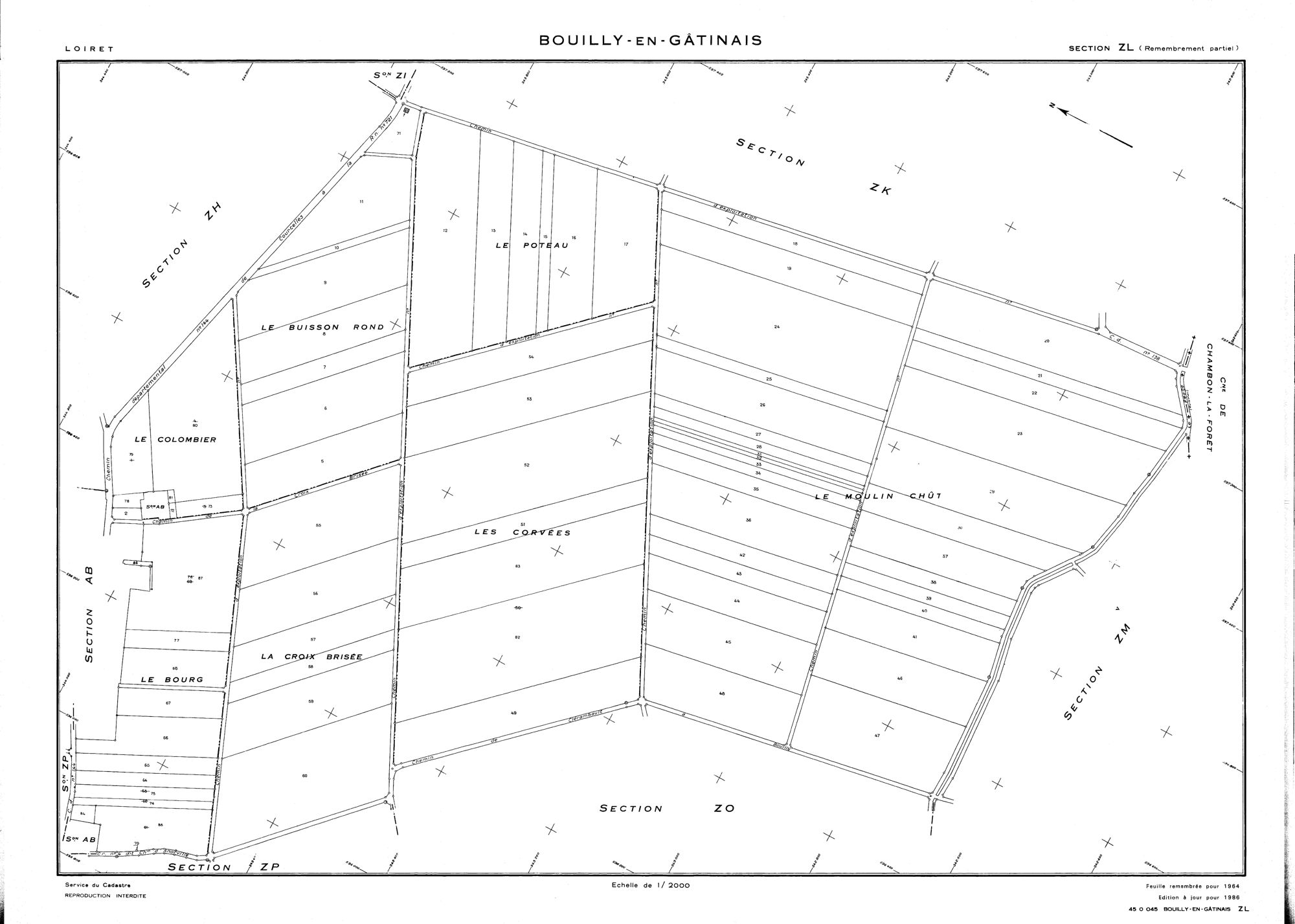 Bouilly-en-Gâtinais - Sections