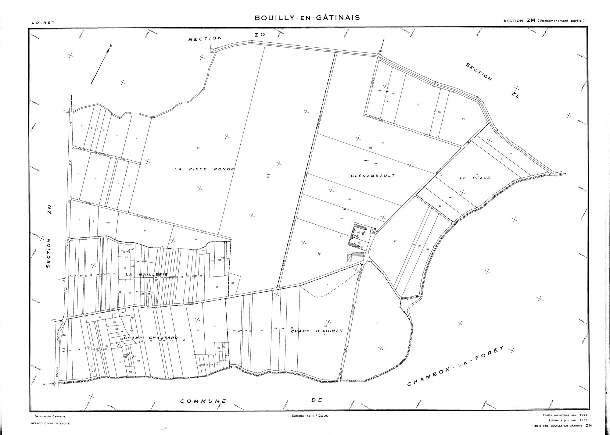 Bouilly-en-Gâtinais - Sections