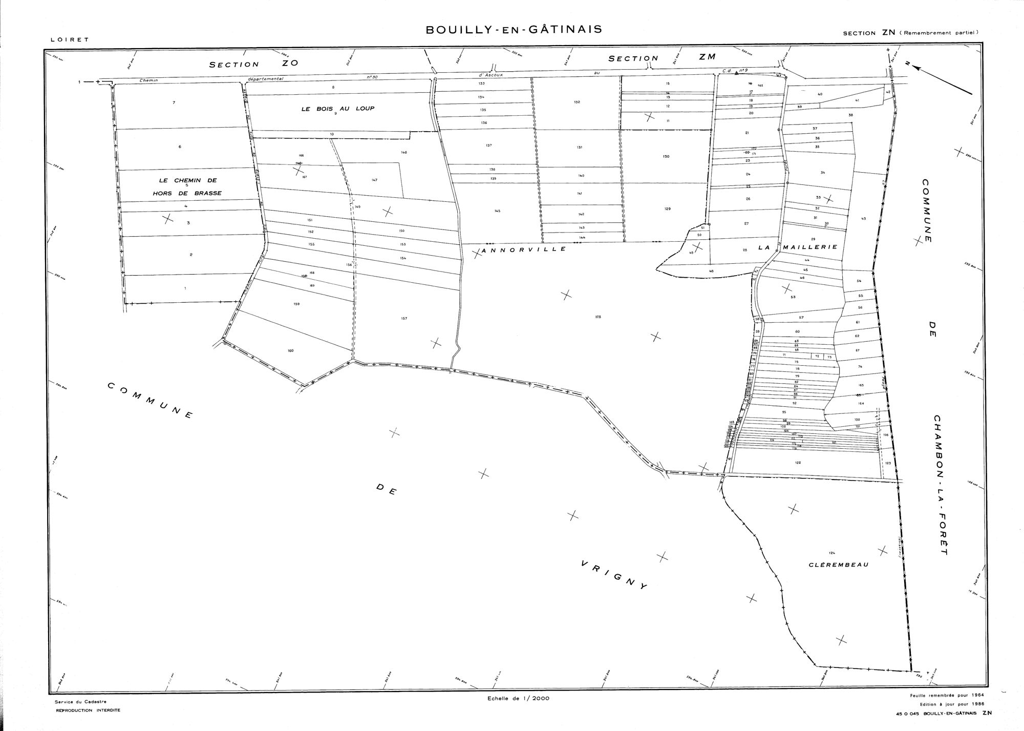 Bouilly-en-Gâtinais - Sections