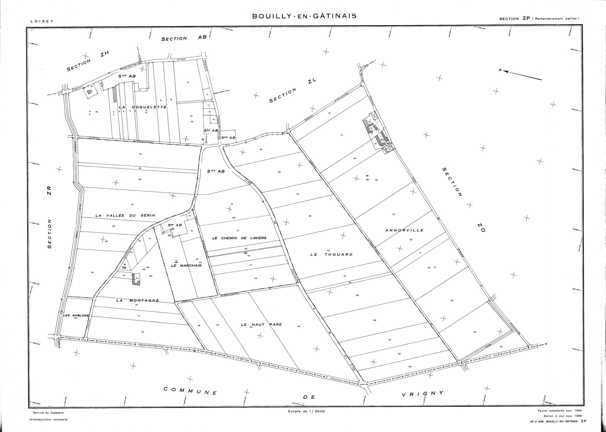 Bouilly-en-Gâtinais - Sections