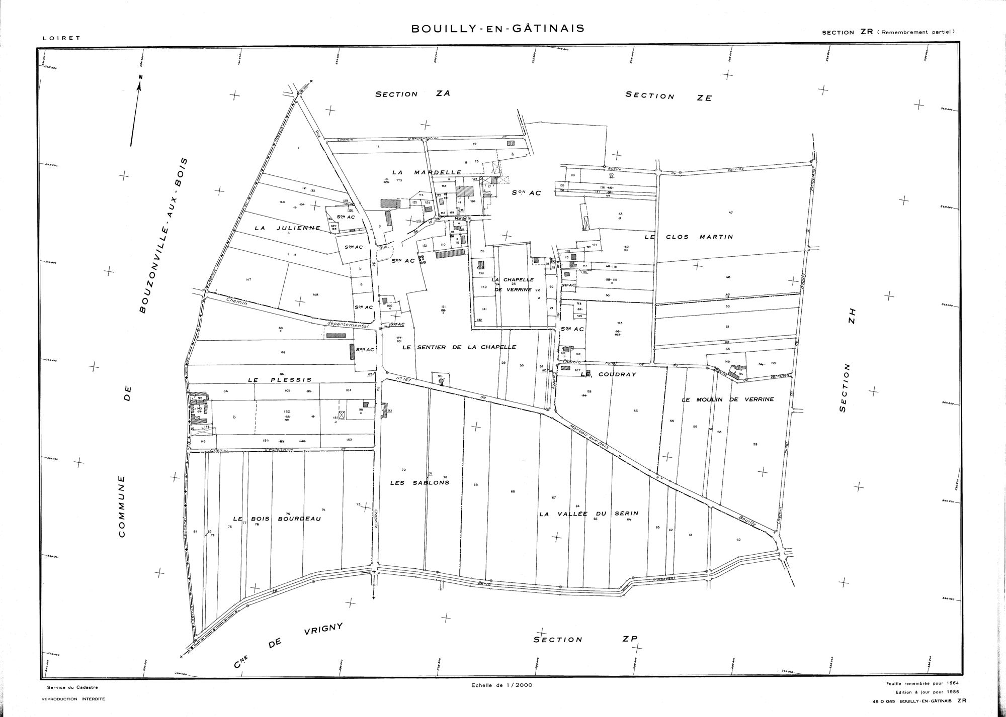Bouilly-en-Gâtinais - Sections