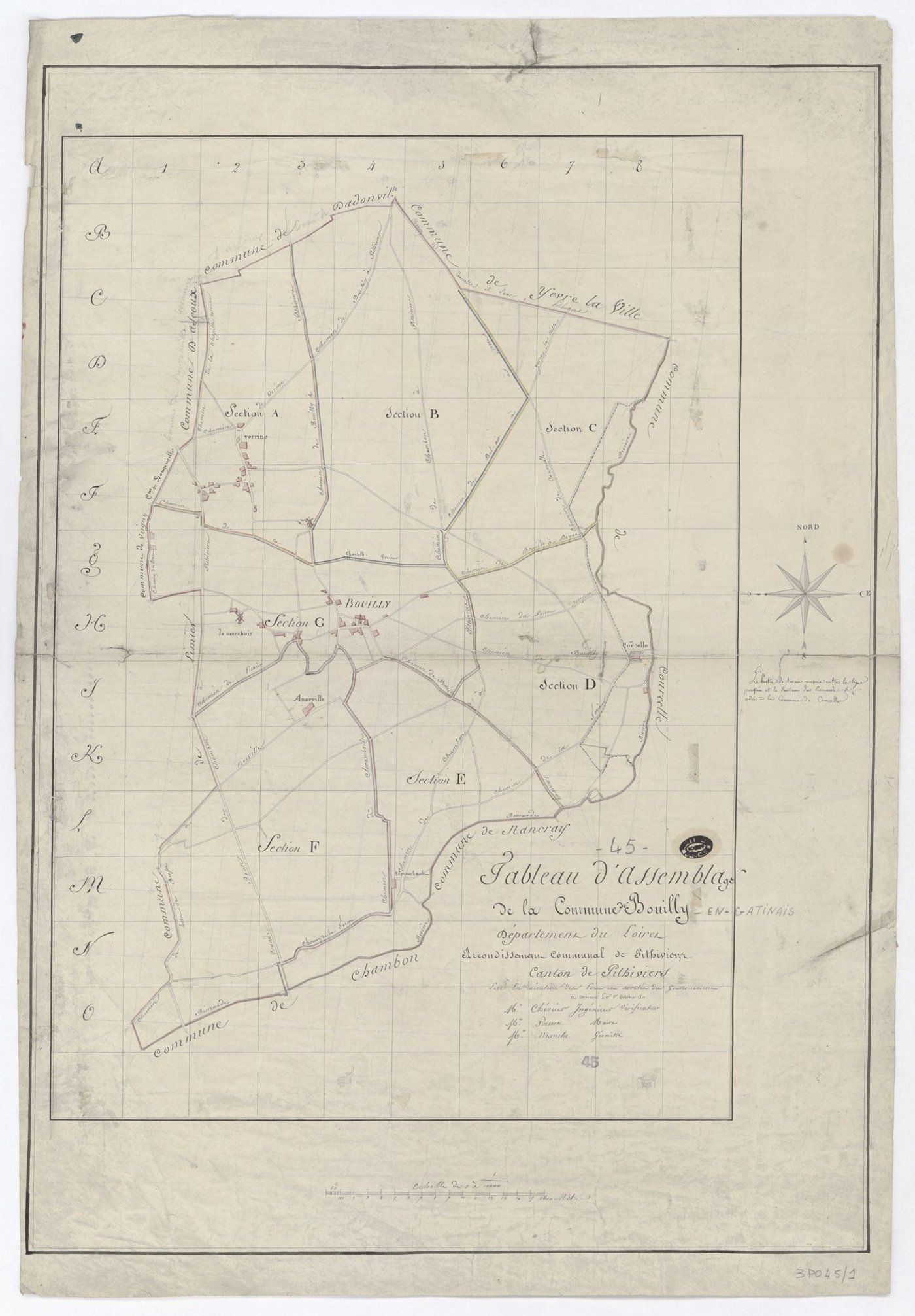 Bouilly-en-Gâtinais - Tableau d'assemblage