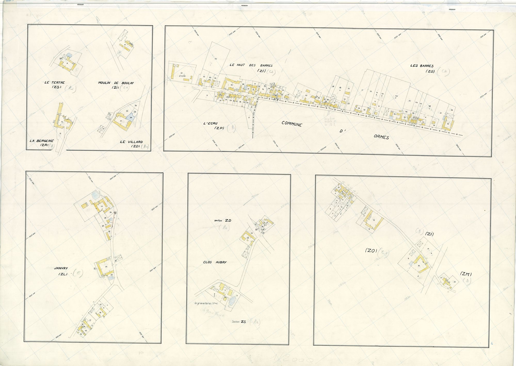 Boulay-les-Barres - Sections