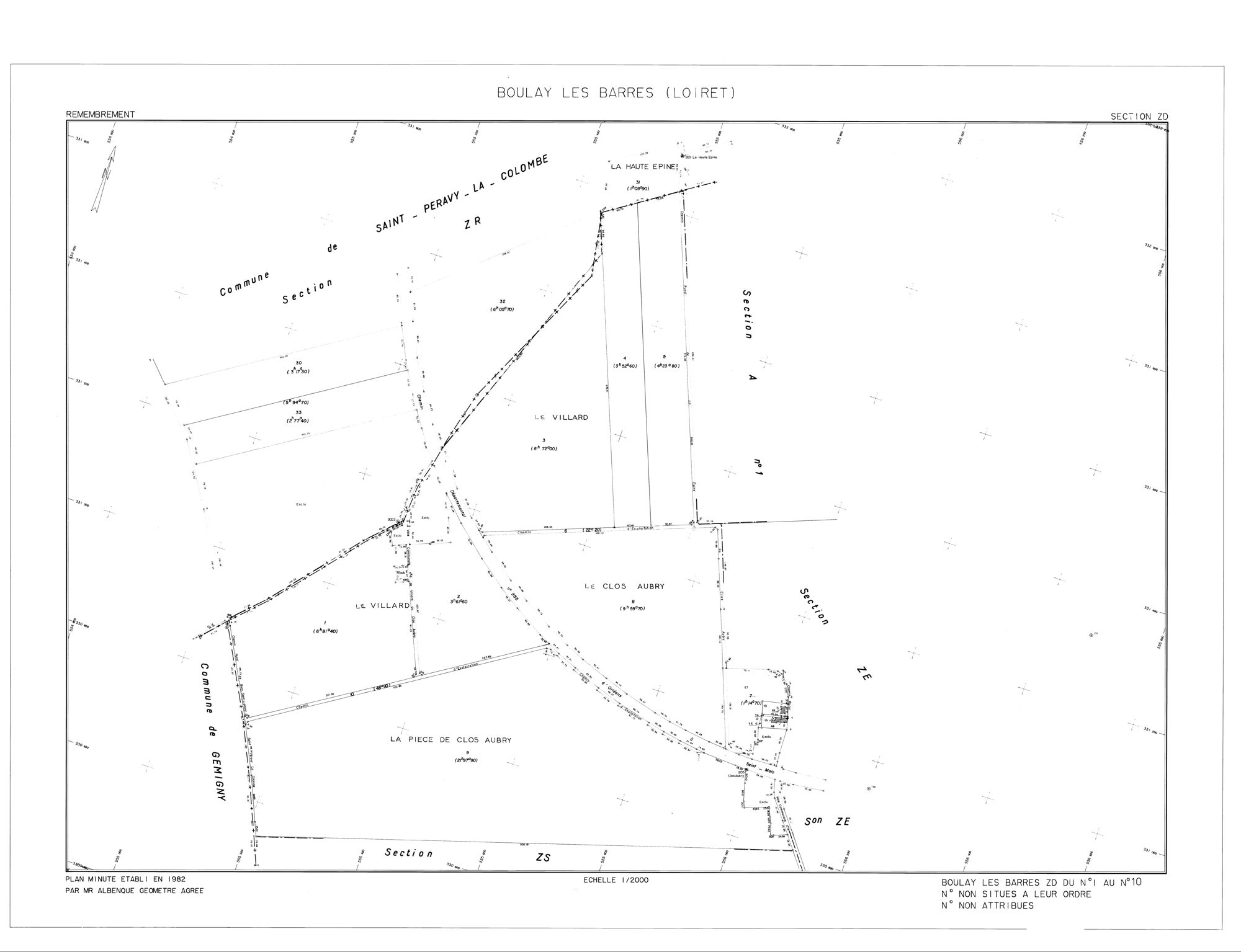 Boulay-les-Barres - Sections