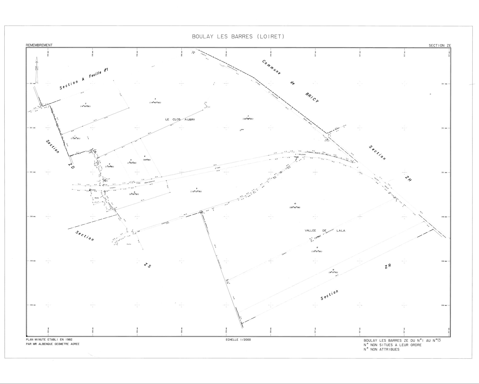Boulay-les-Barres - Sections