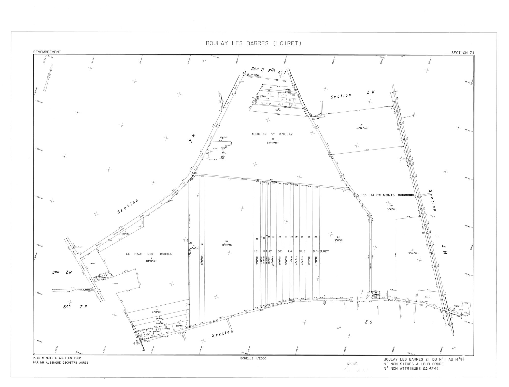 Boulay-les-Barres - Sections