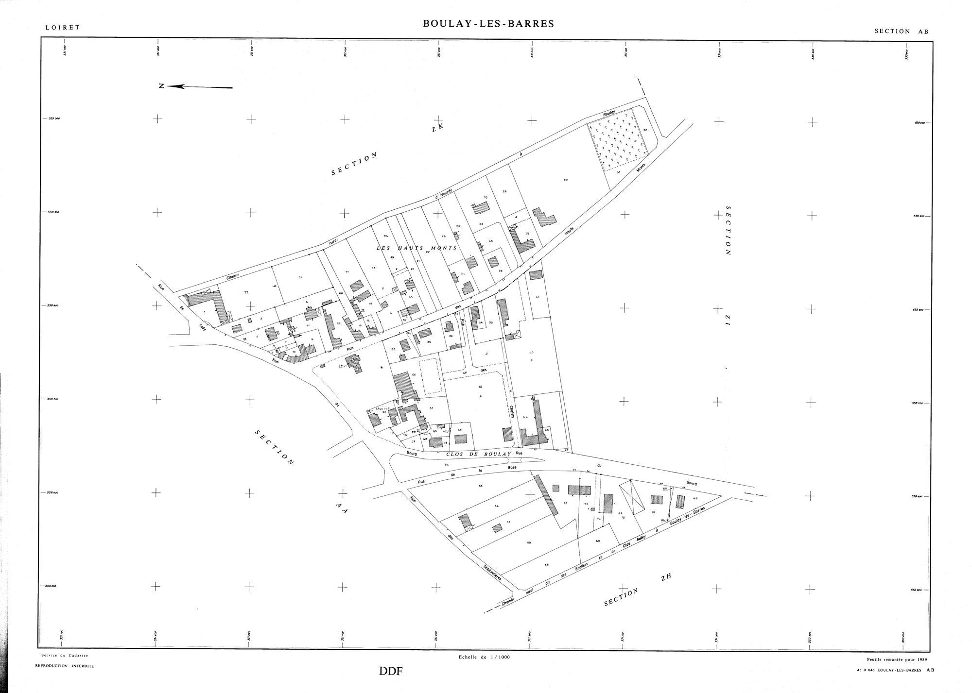 Boulay-les-Barres - Sections