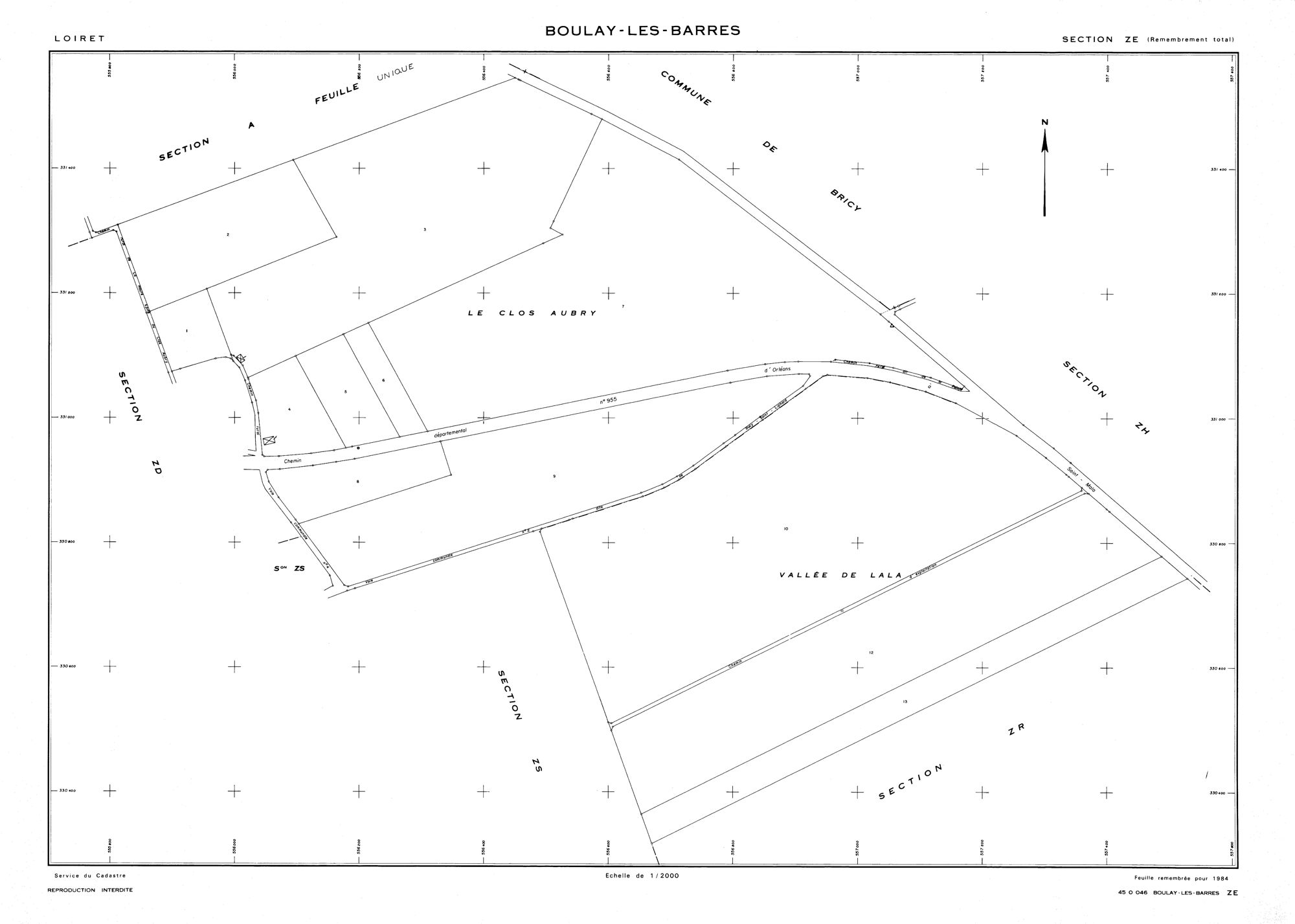 Boulay-les-Barres - Sections