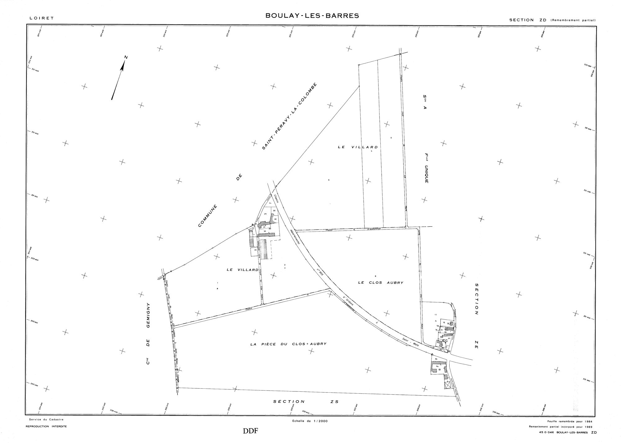 Boulay-les-Barres - Sections