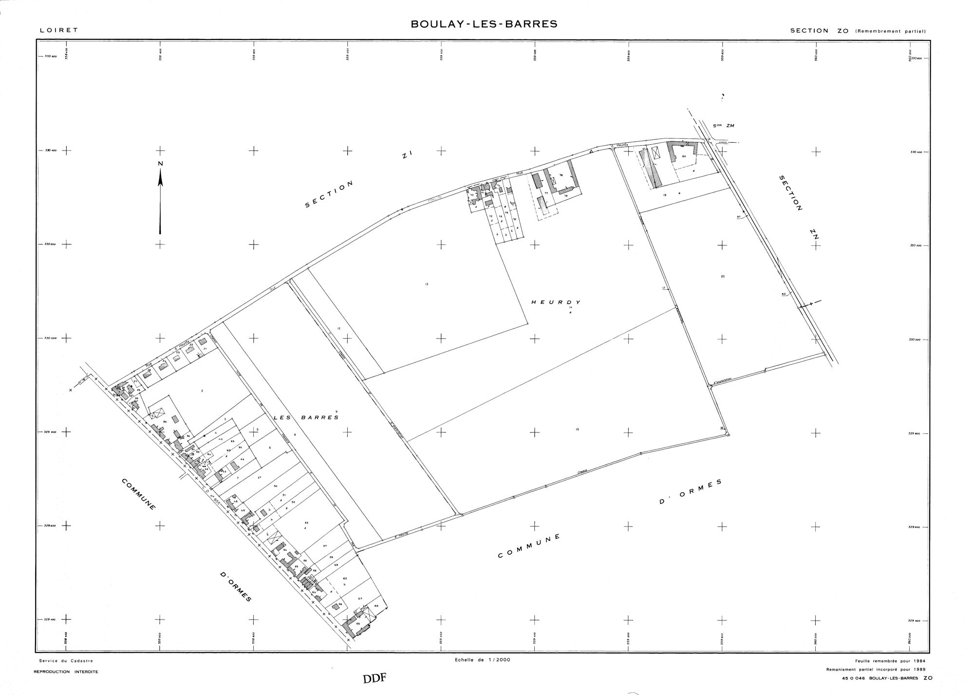 Boulay-les-Barres - Sections
