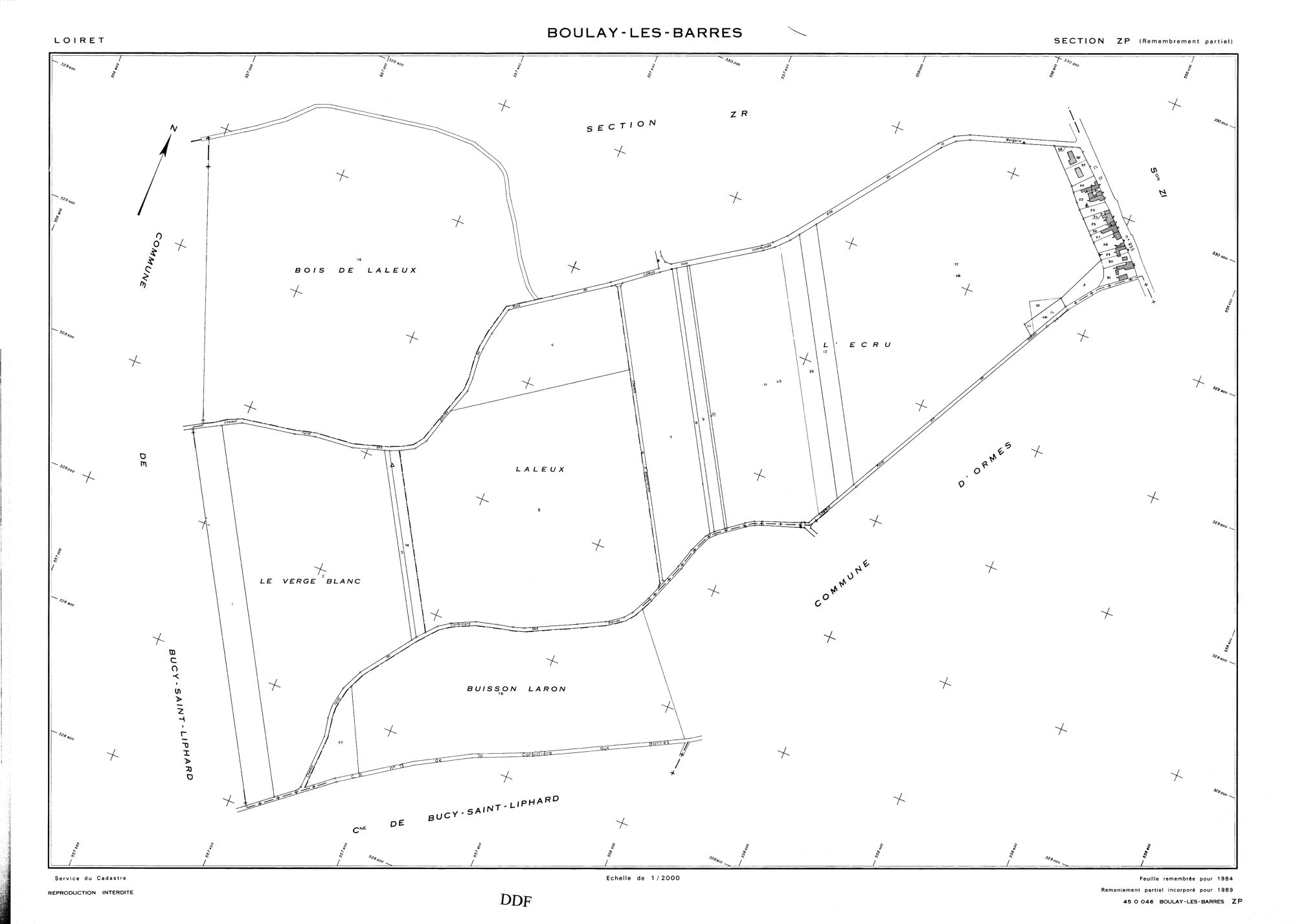Boulay-les-Barres - Sections