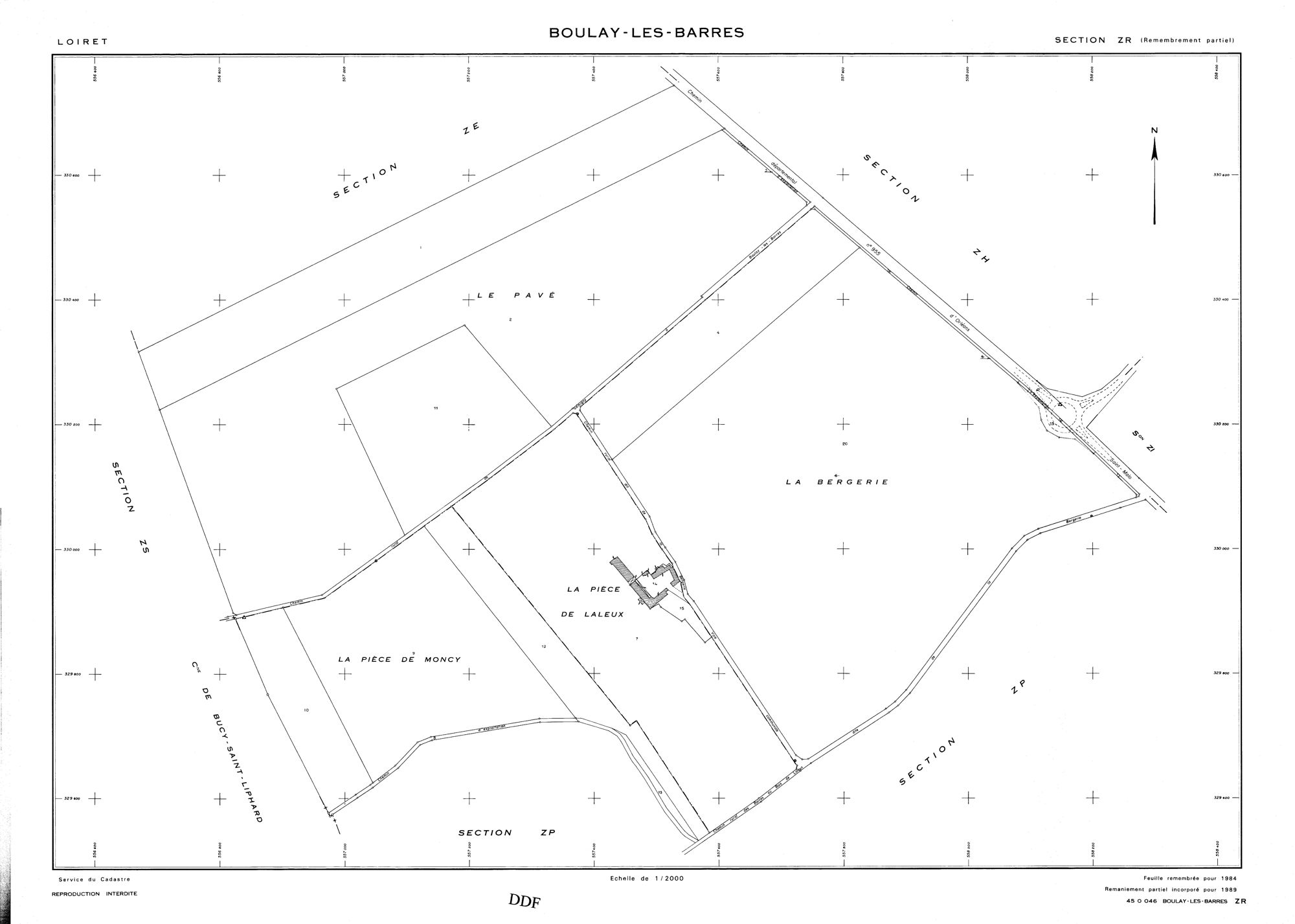 Boulay-les-Barres - Sections