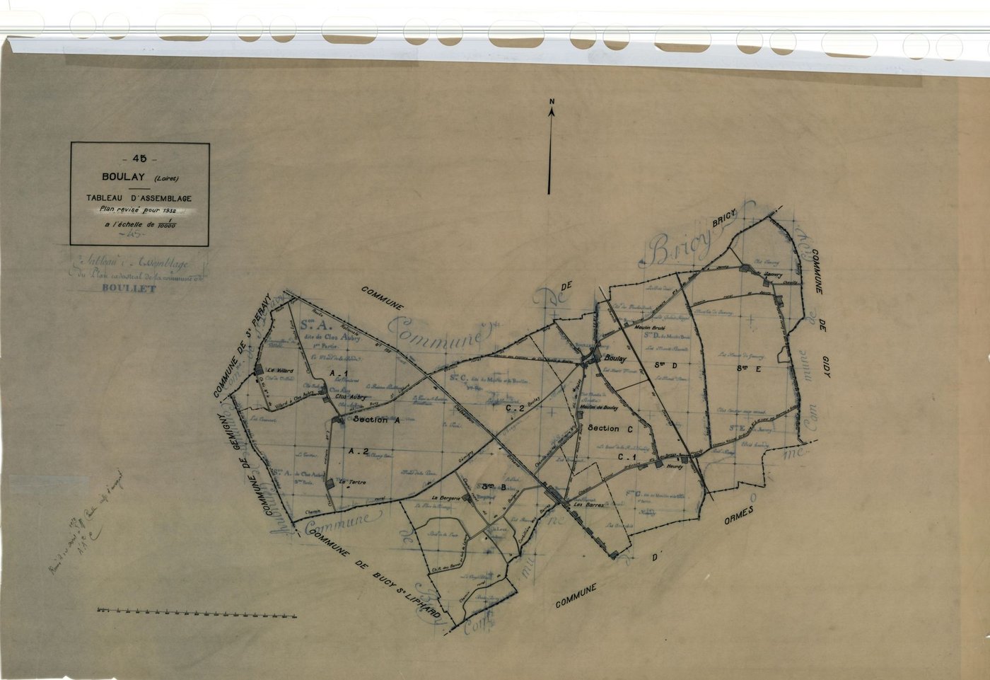Boulay-les-Barres - Tableau d'assemblage