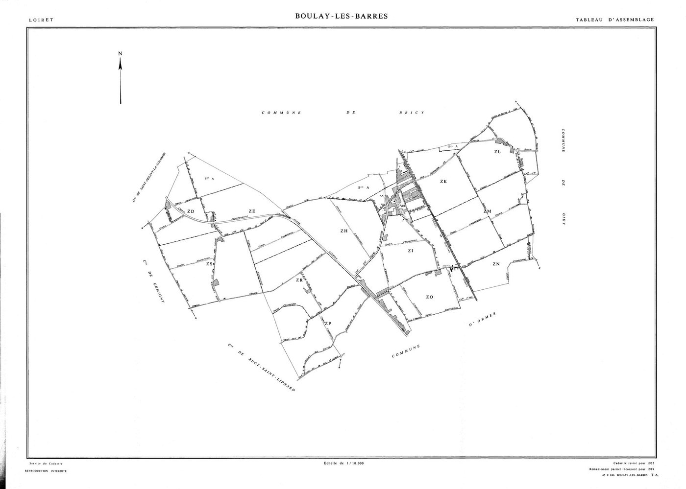 Boulay-les-Barres - Tableau d'assemblage