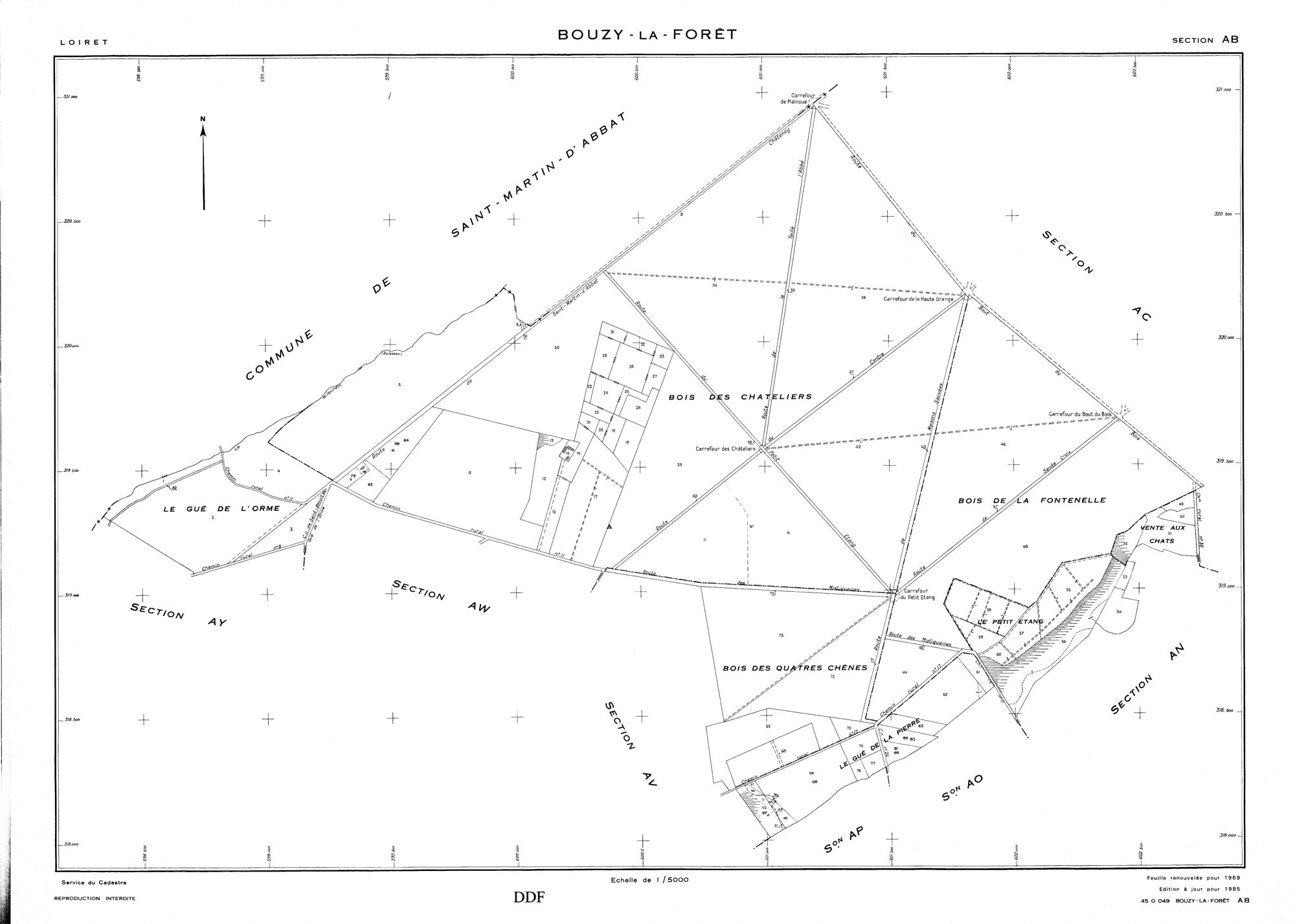 Bouzy-la-Forêt - Sections