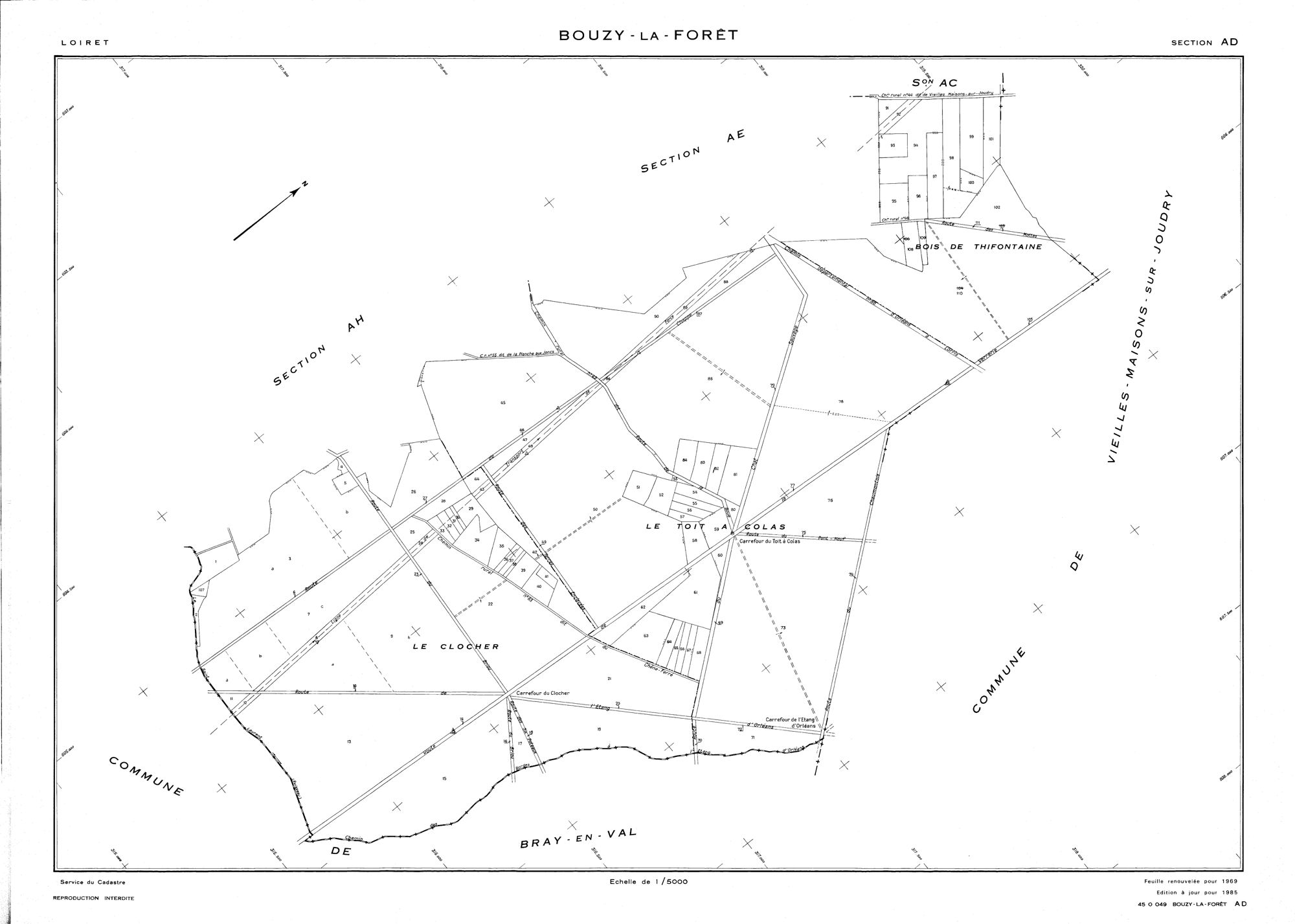 Bouzy-la-Forêt - Sections