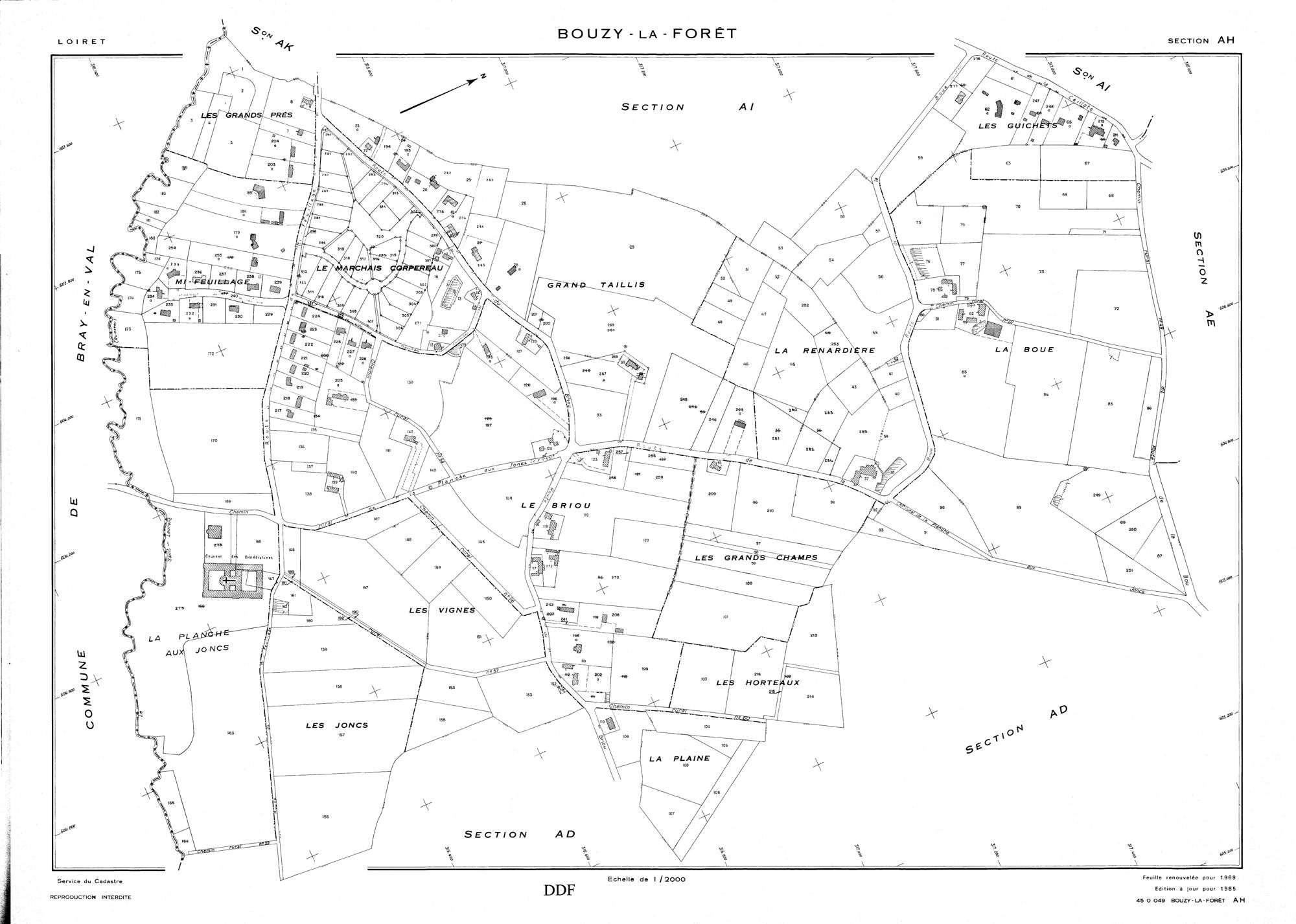 Bouzy-la-Forêt - Sections