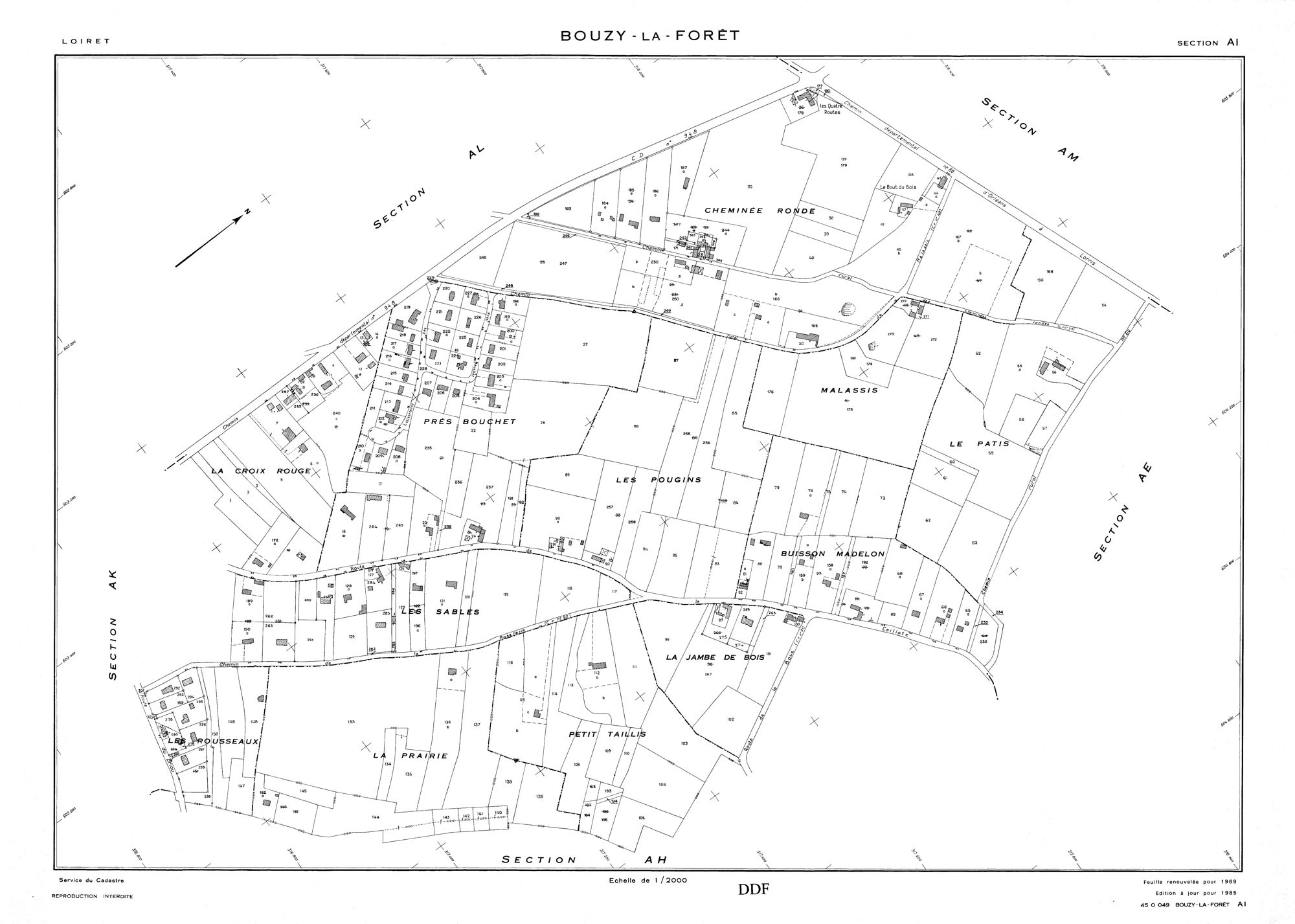 Bouzy-la-Forêt - Sections
