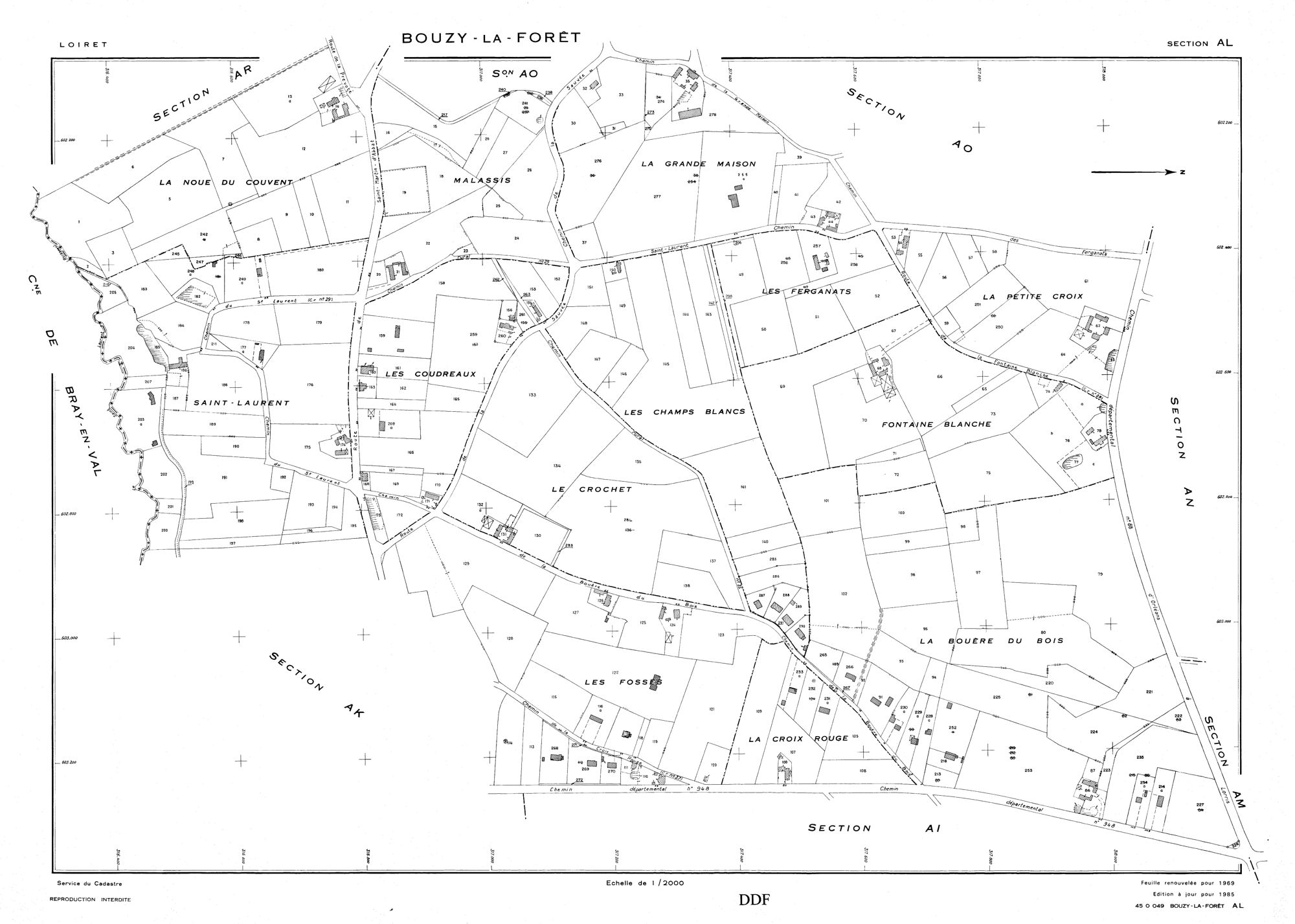 Bouzy-la-Forêt - Sections