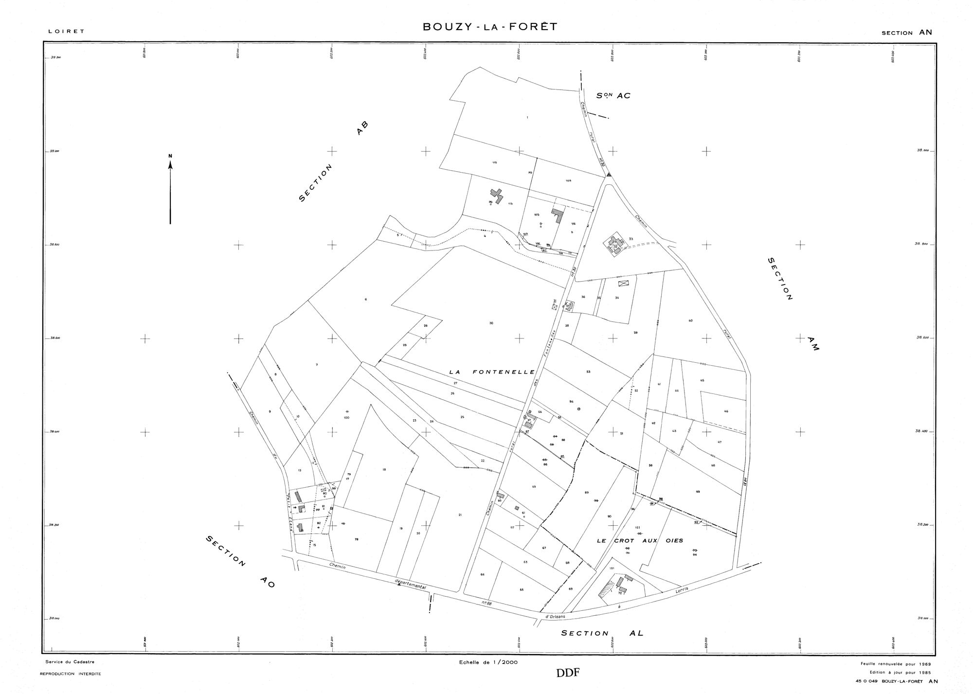 Bouzy-la-Forêt - Sections