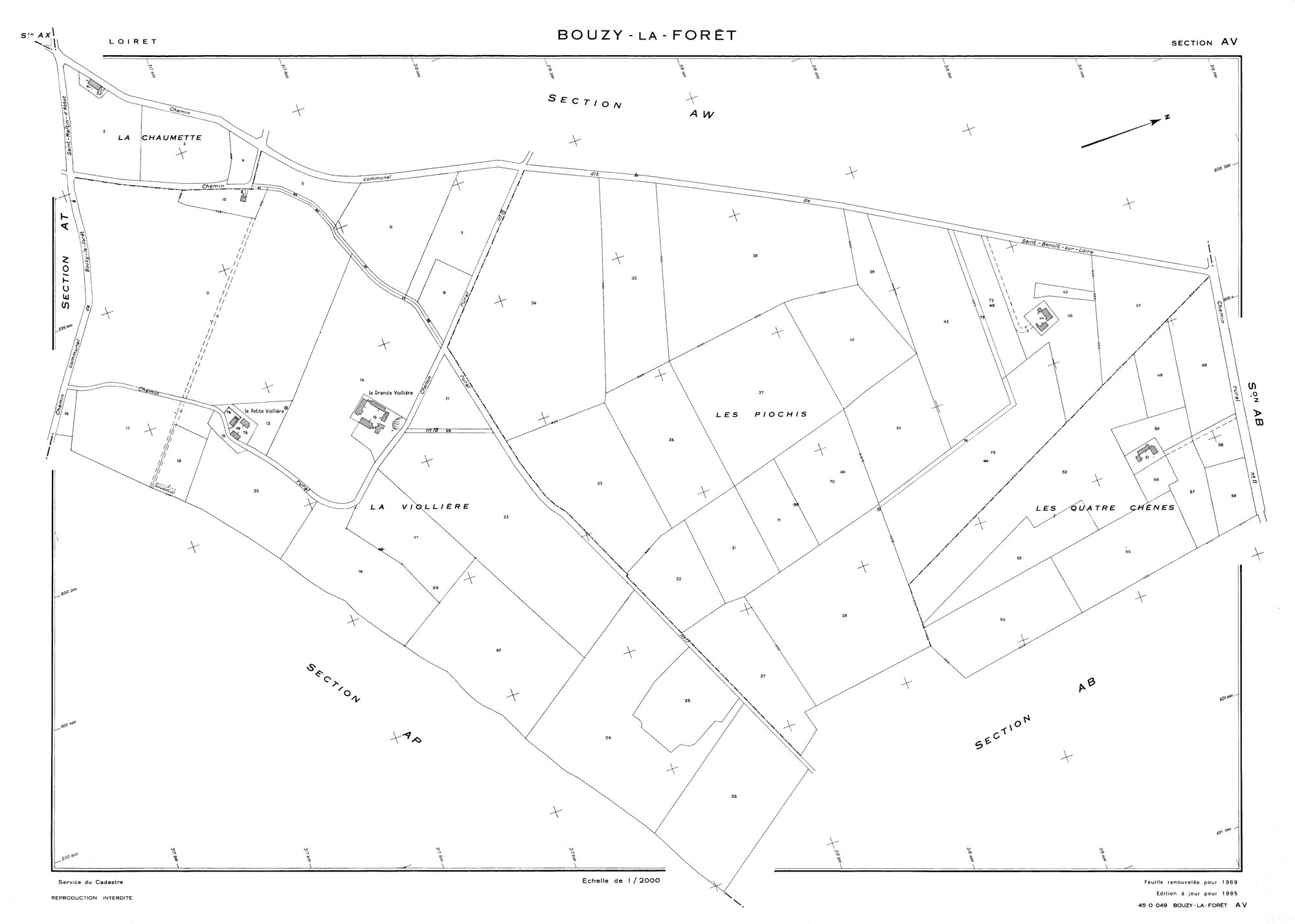 Bouzy-la-Forêt - Sections