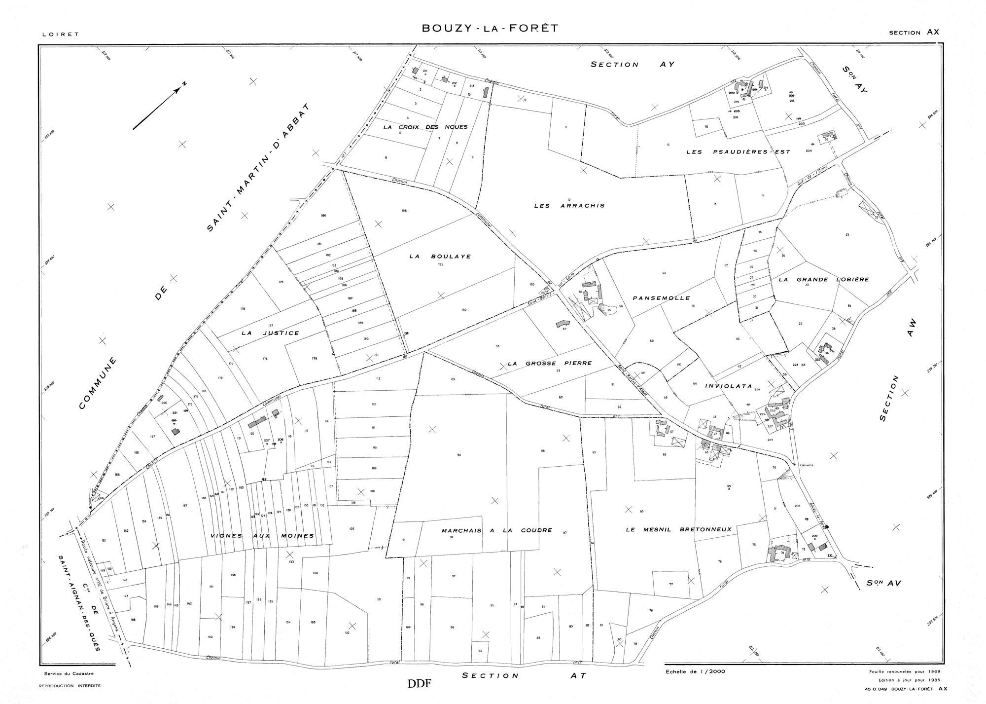 Bouzy-la-Forêt - Sections