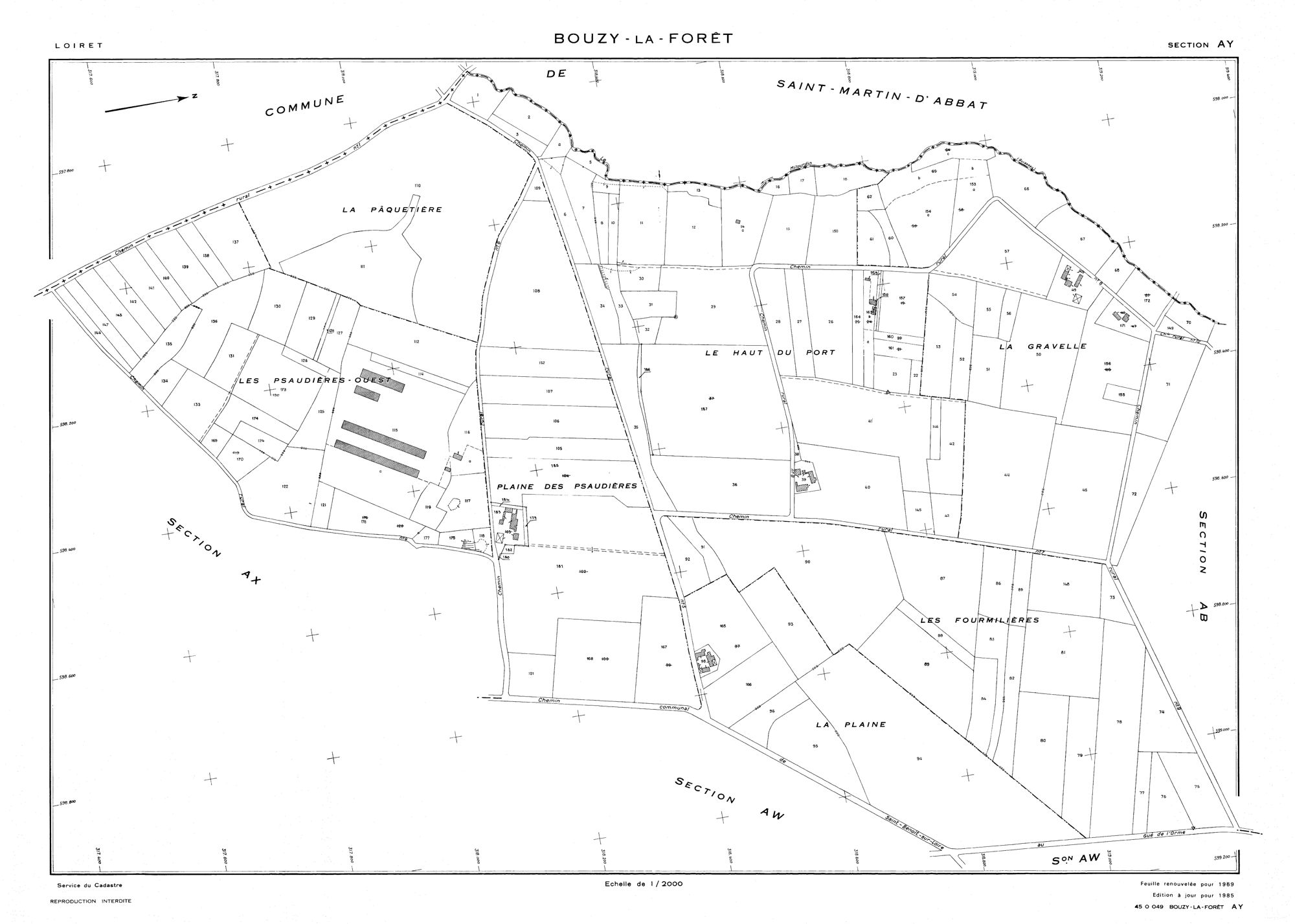 Bouzy-la-Forêt - Sections