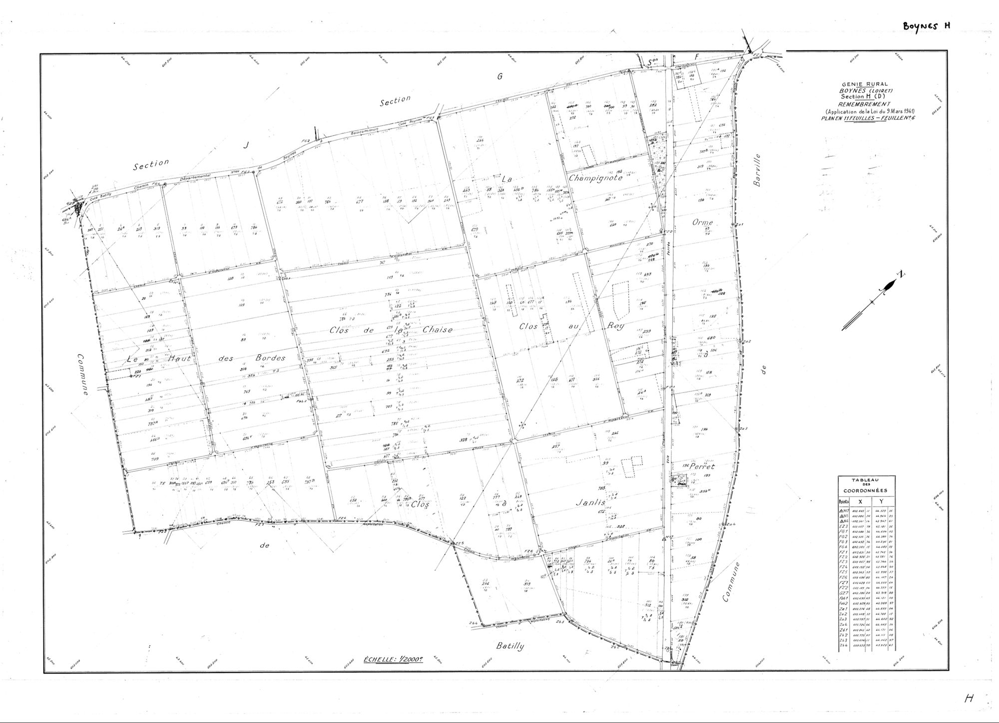 Boynes - Sections