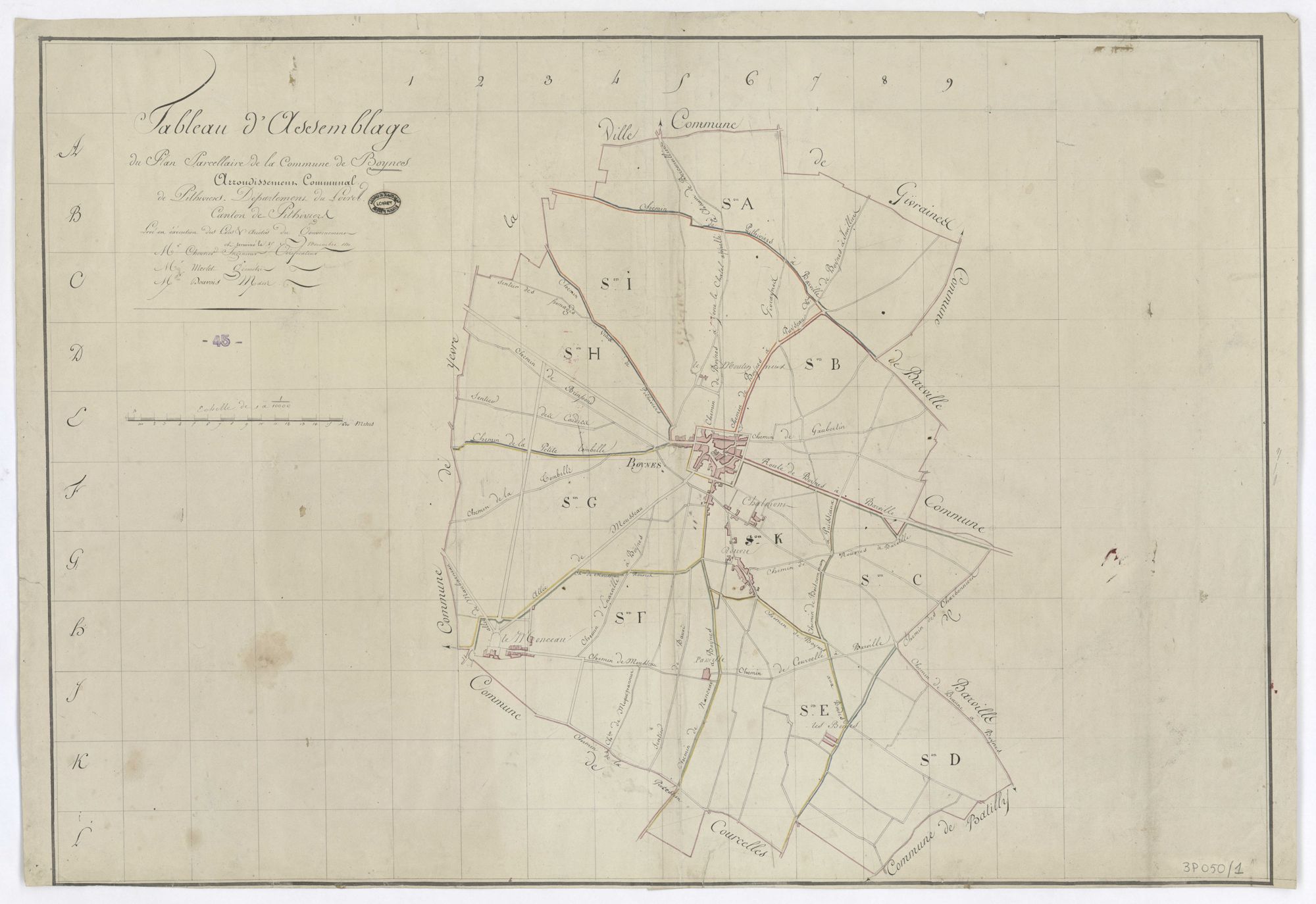 Boynes - Tableau d'assemblage