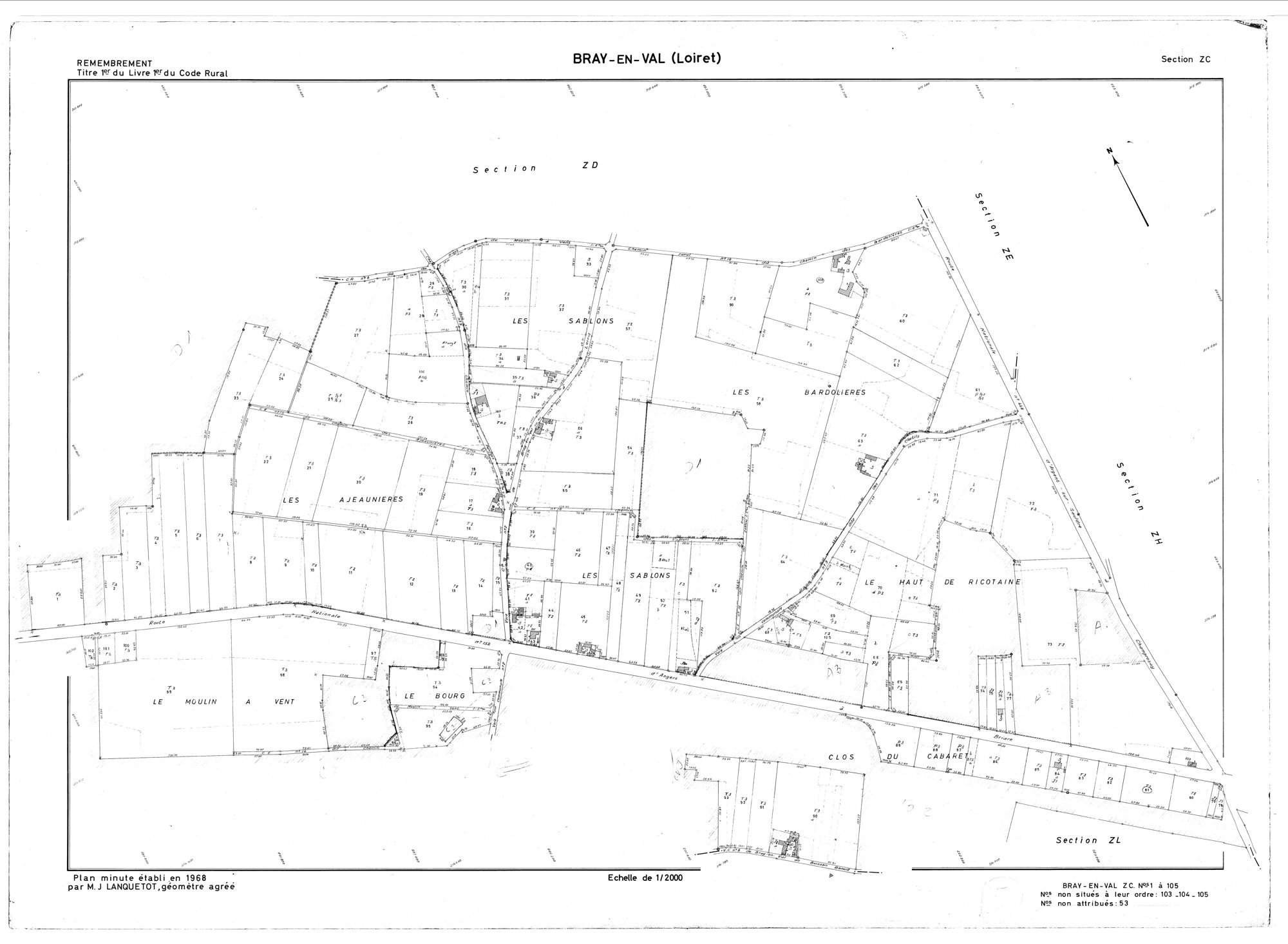 Bray-en-Val - Sections