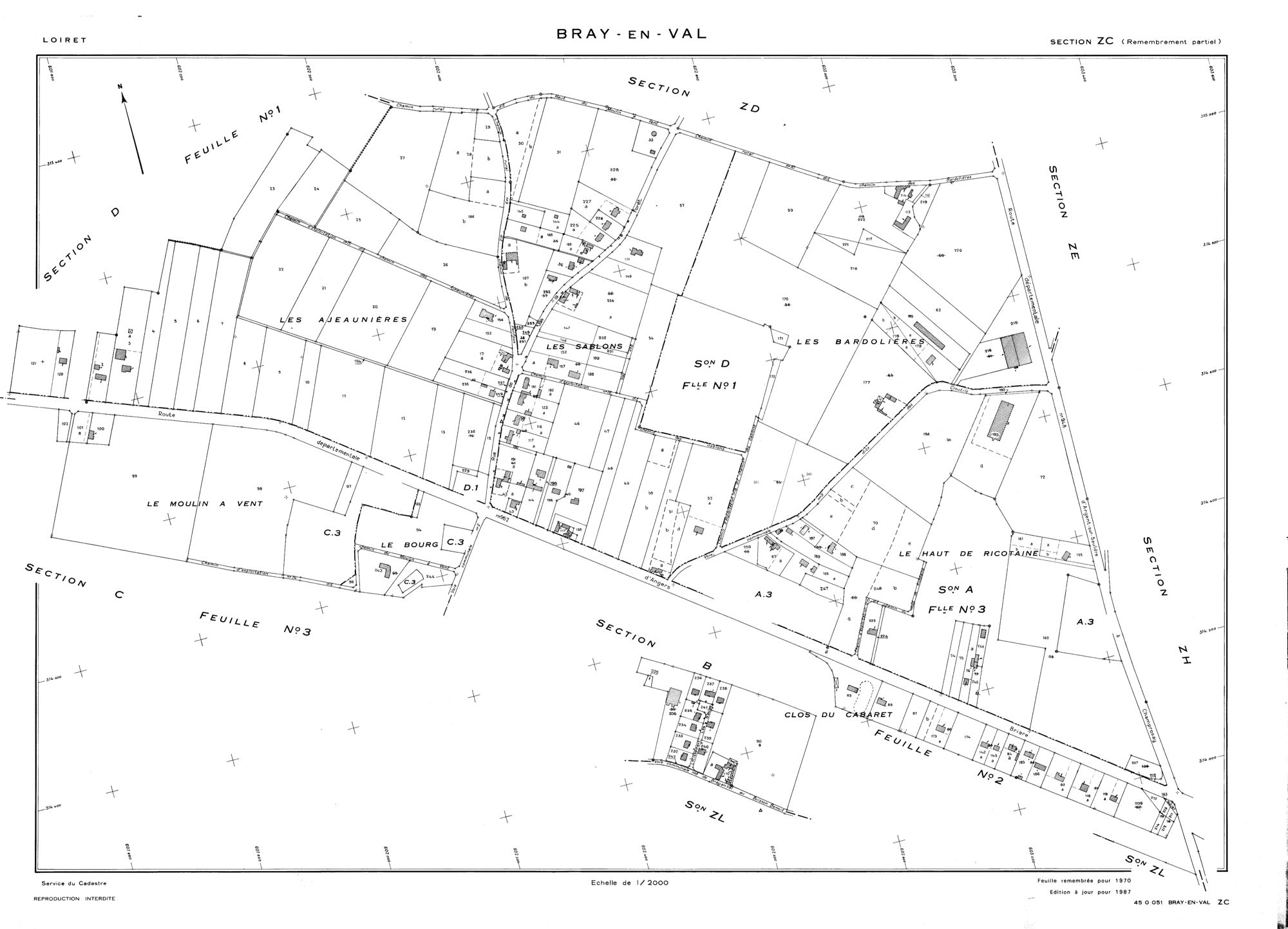 Bray-en-Val - Sections