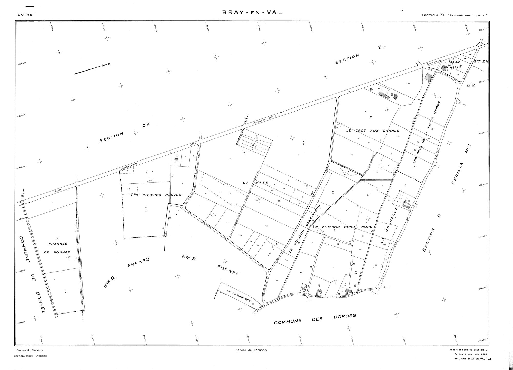 Bray-en-Val - Sections