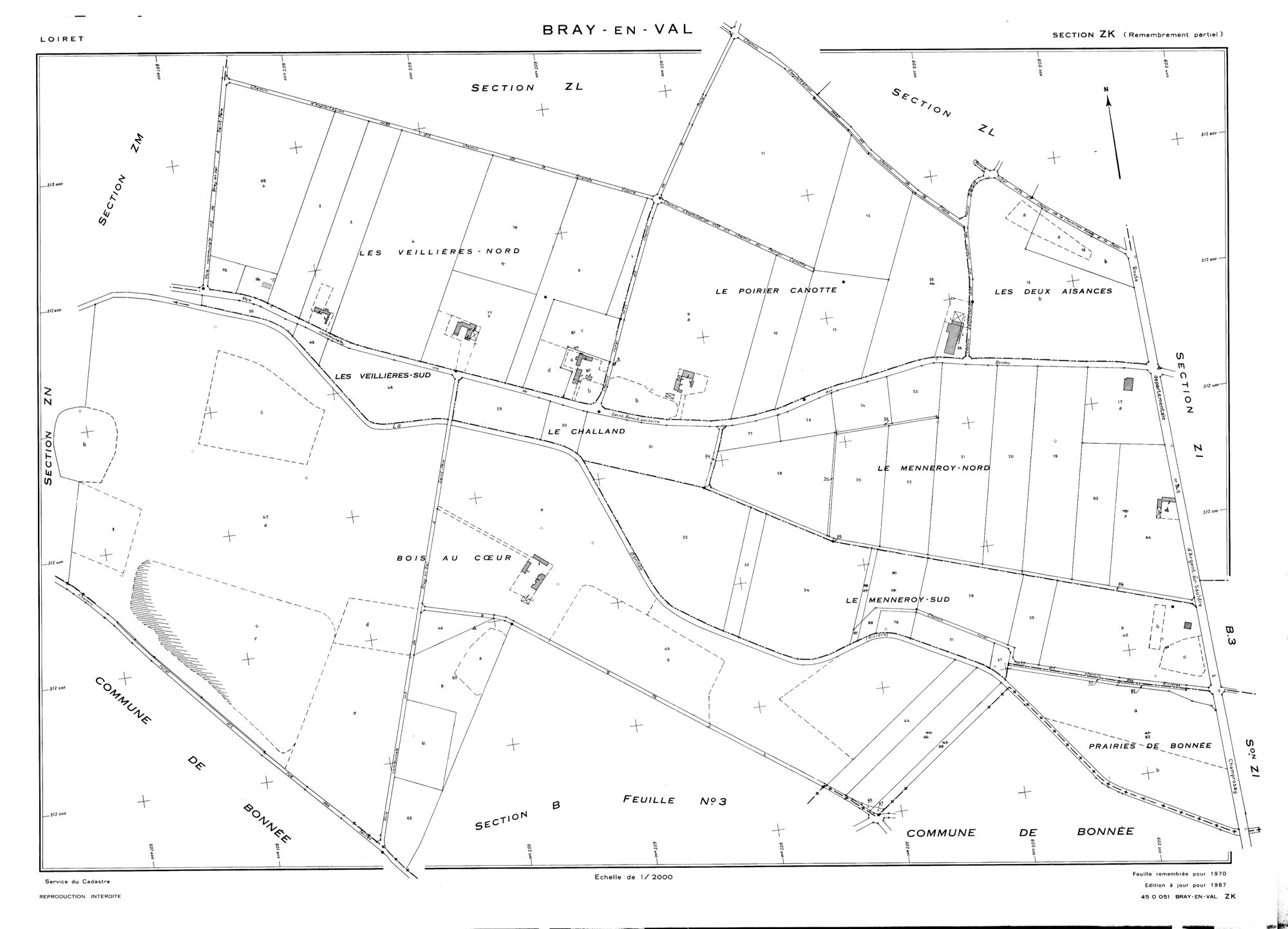 Bray-en-Val - Sections