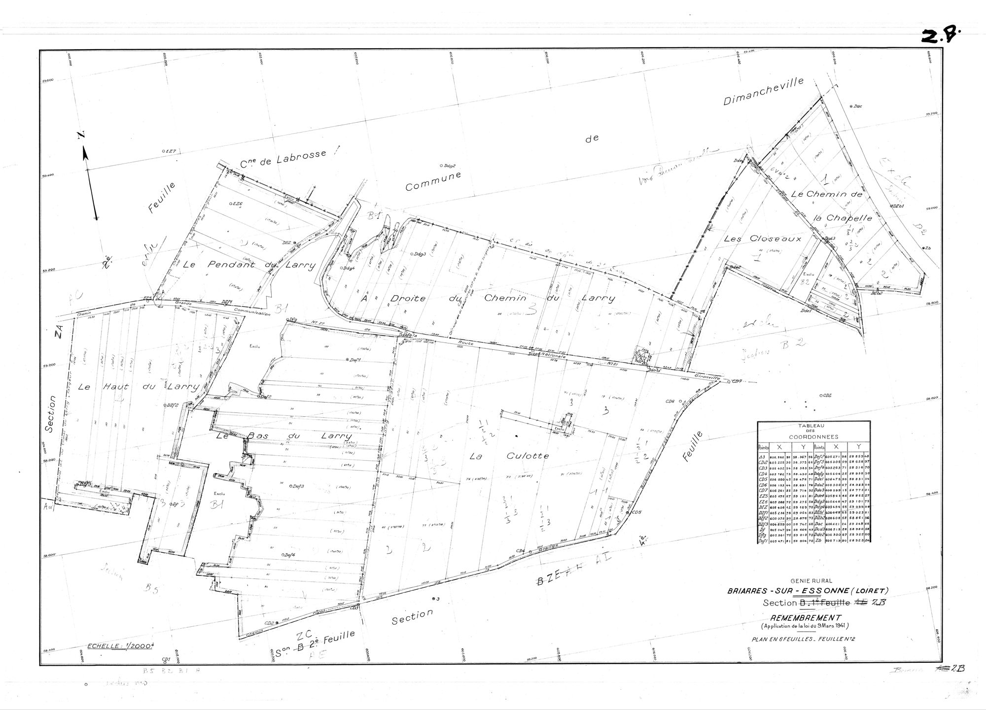 Briarres-sur-Essonne - Sections