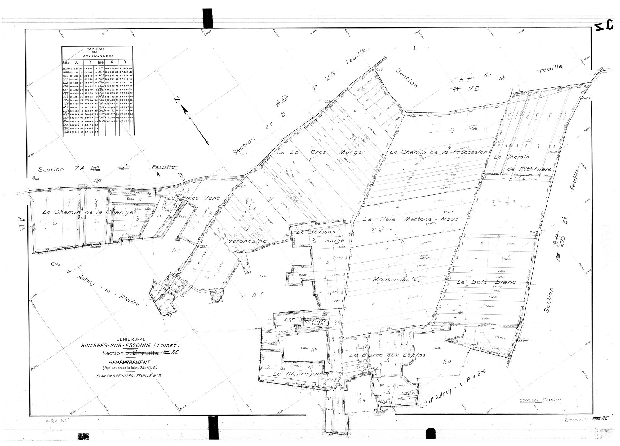 Briarres-sur-Essonne - Sections